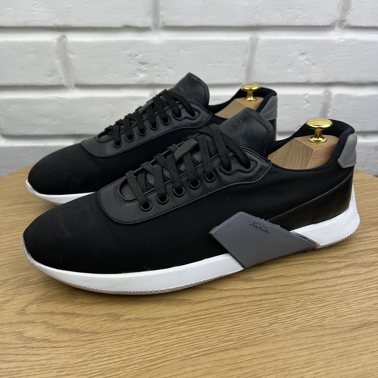 Prada PRADA Sneakers Nylon Shoes Tech Plum Side Logo Black Men’s Size US 11 / EU 44 - 1 Thumbnail