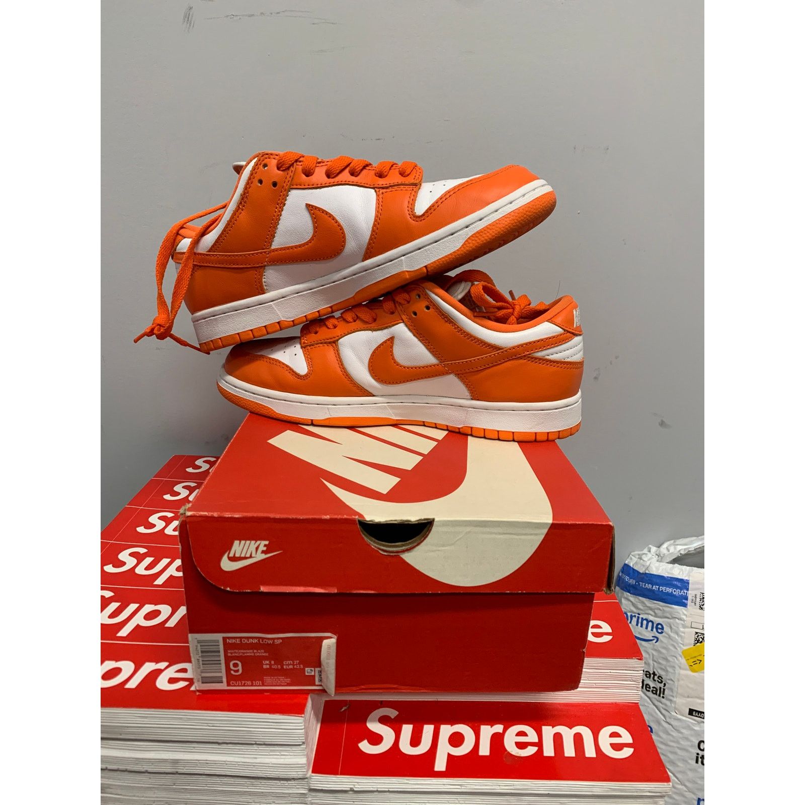 Nike Nike Dunk Low Orange White SP Syracuse Size 9 Used SHIPS NOW Size US 9 / EU 42 - 5 Thumbnail