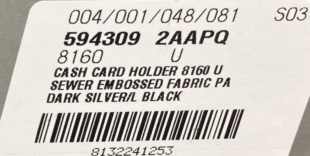Balenciaga o1bcso1str1124 Size: OS / Cash Card Holder Dark Silver/Black Size ONE SIZE - 2 Thumbnail