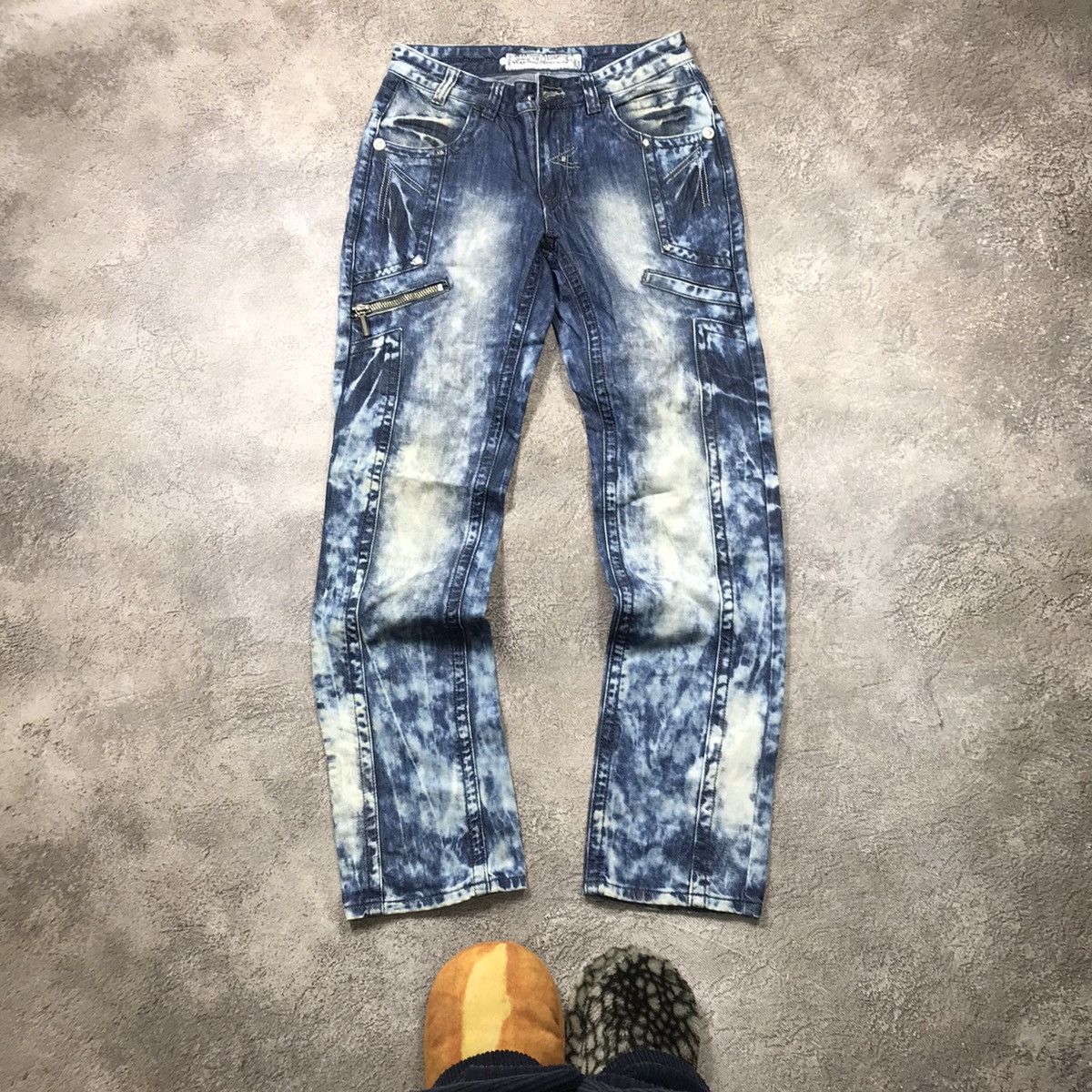 Vintage Vintage Y2K Distressed Baggy Flared Jeans Grunge Japan 29 Size US 29 - 1 Thumbnail