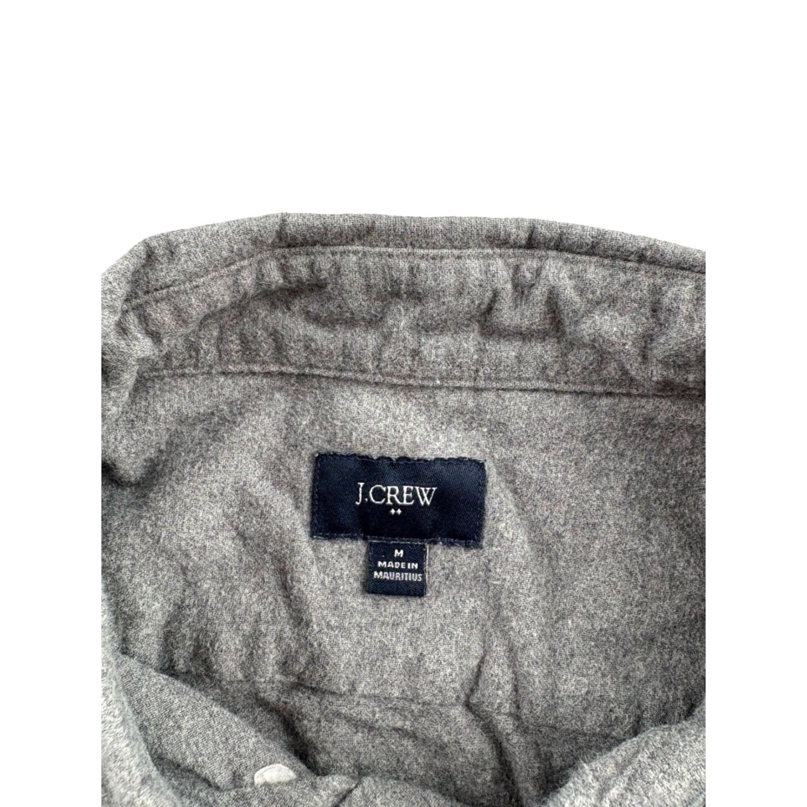 J.Crew J.CREW Men’s Shirt Button-Up Gray 100% Cotton Flannel Medium Size US M / EU 48-50 / 2 - 3 Thumbnail