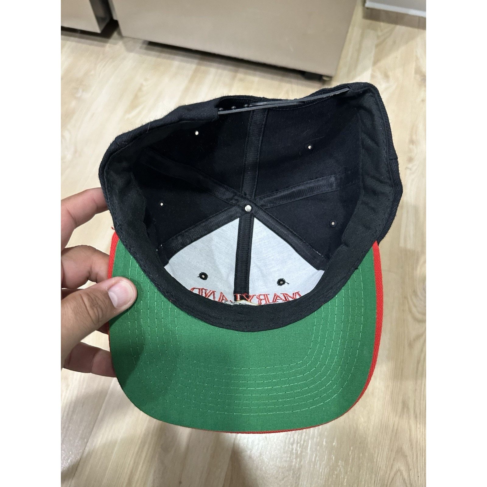 Signatures Vtg 90s Maryland Terrapins Snapback Hat Signatures Black Red Size ONE SIZE - 5 Thumbnail