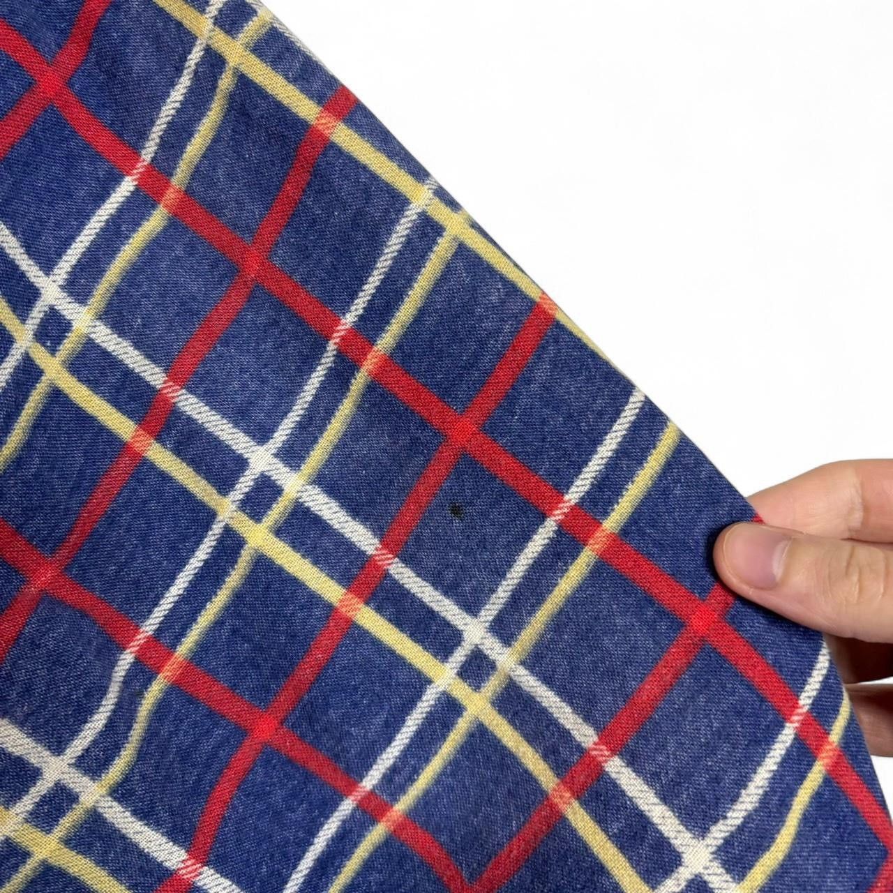 Flannel × Vintage Vintage 90s Plaid Blue Button-Up Boxy Flannel Shirt Size US XL / EU 56 / 4 - 7 Thumbnail
