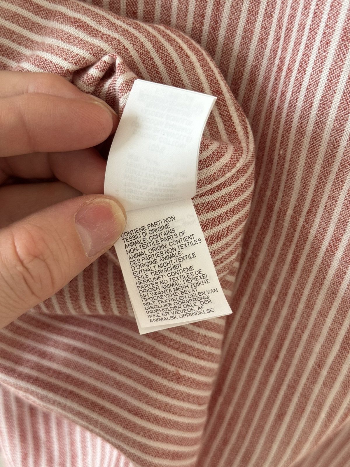 Brunello Cucinelli Red and White Striped Linen Leisure Fit XXXL Size US XXL / EU 58 / 5 - 15 Thumbnail