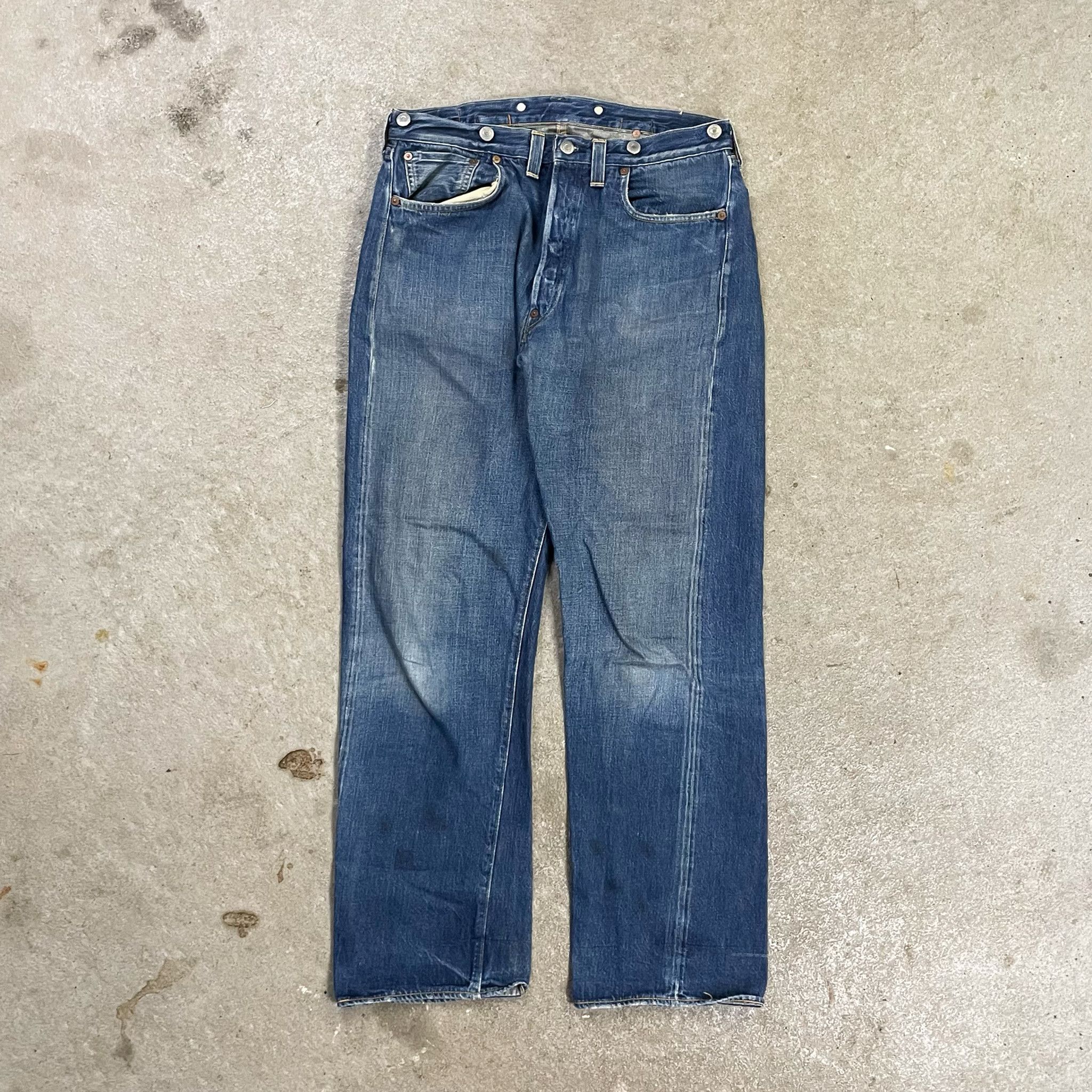 Levi's Levi's 501xx Made in USA Selvedge Buckle Blue Jeans Size US 32 / EU 48 - 1 Thumbnail