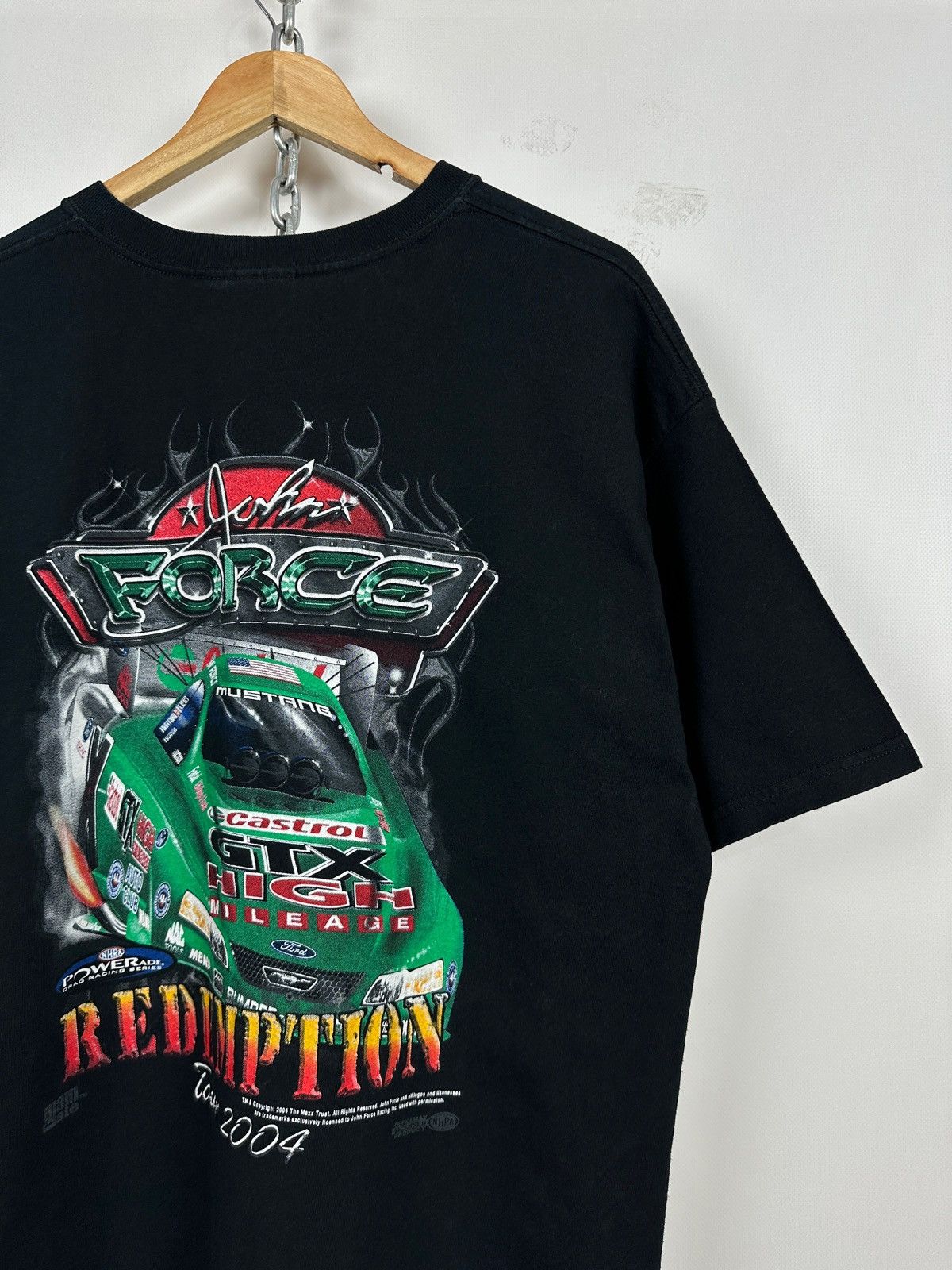 NASCAR 2004 Vintage John Force Redemption Tour NASCAR Ford T-Shirt Size US XL / EU 56 / 4 - 6 Thumbnail