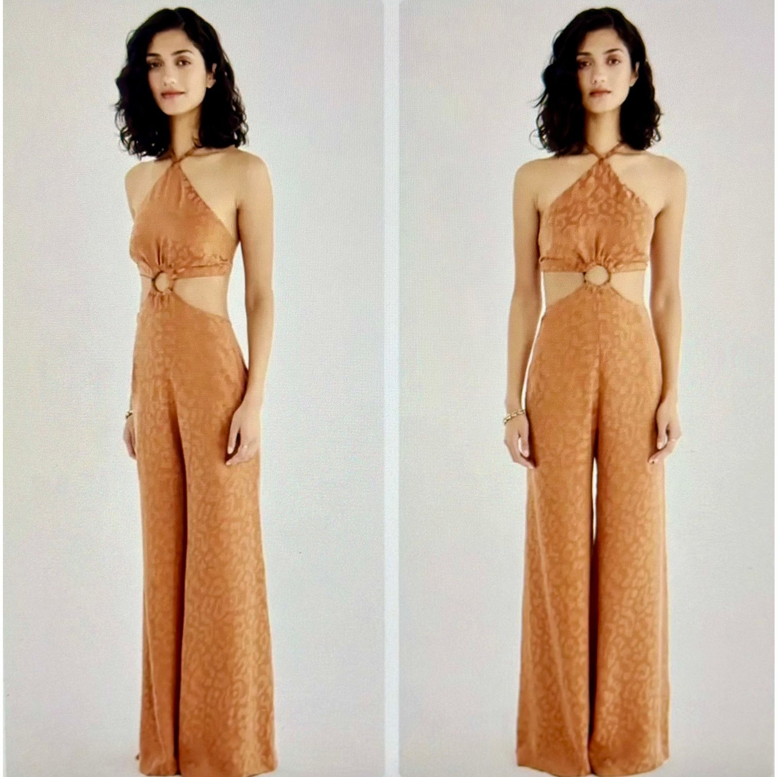 Other Rumer Animal Jumspuit - Rust Leopard- size XS Size 24" / US 00 / IT 34 - 3 Thumbnail