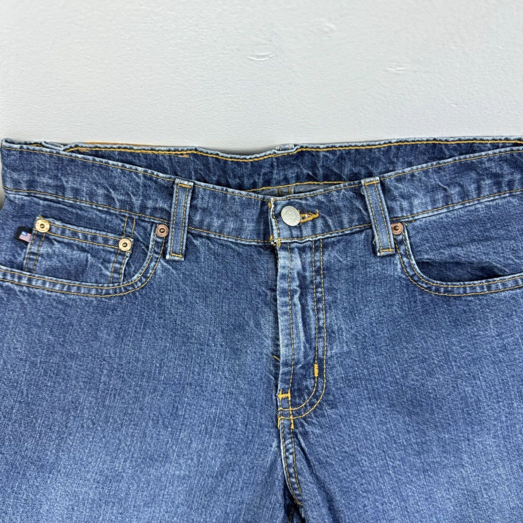 Polo Ralph Lauren VINTAGE Polo Ralph Lauren Jeans Womens 6 Blue Bootcut Low Waist Y2K Punk Size 28" / US 6 / IT 42 - 2 Thumbnail