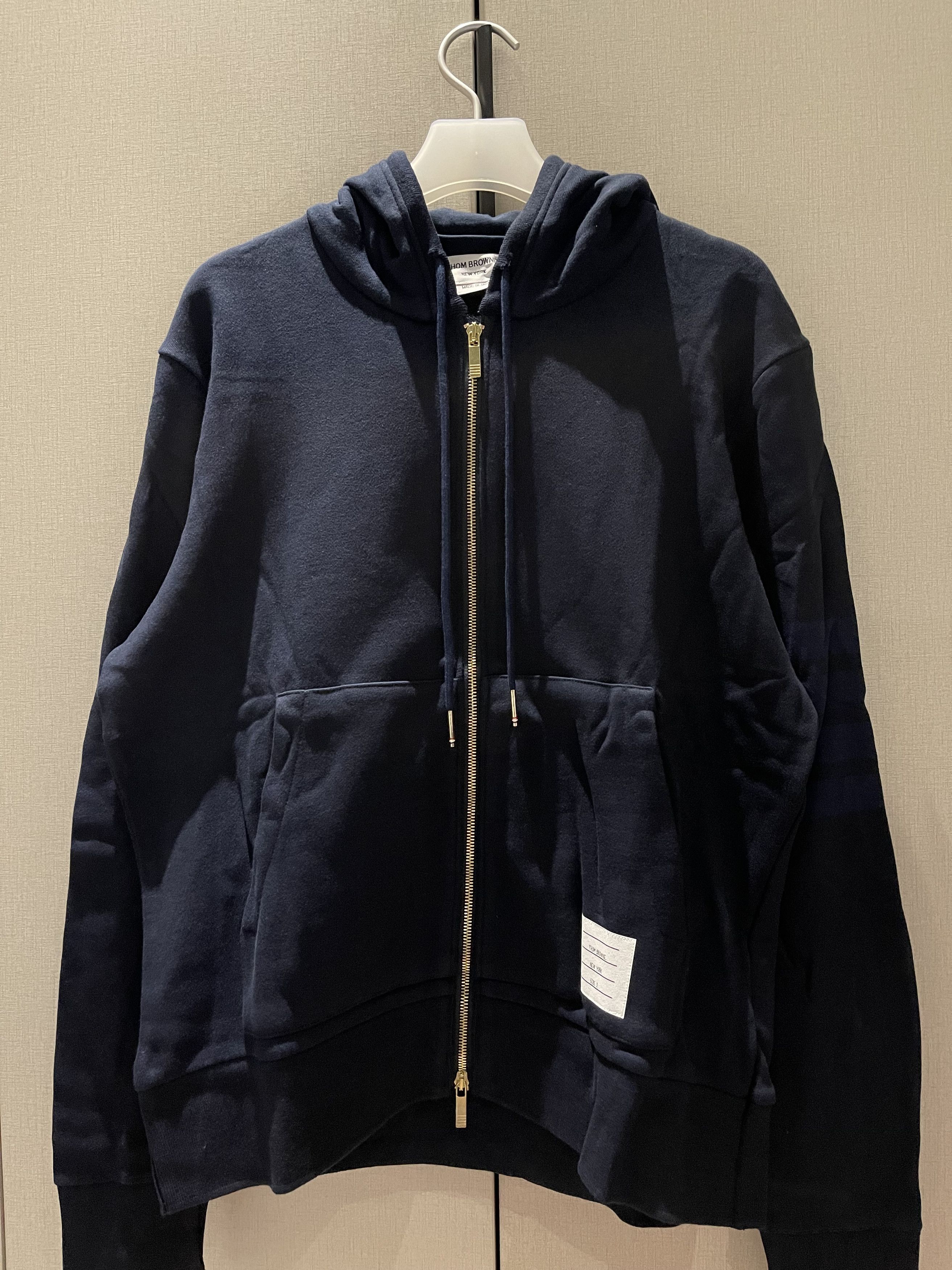 Thom Browne Thom Browne Zip Hoodie Navy Size US L / EU 52-54 / 3 - 1 Thumbnail