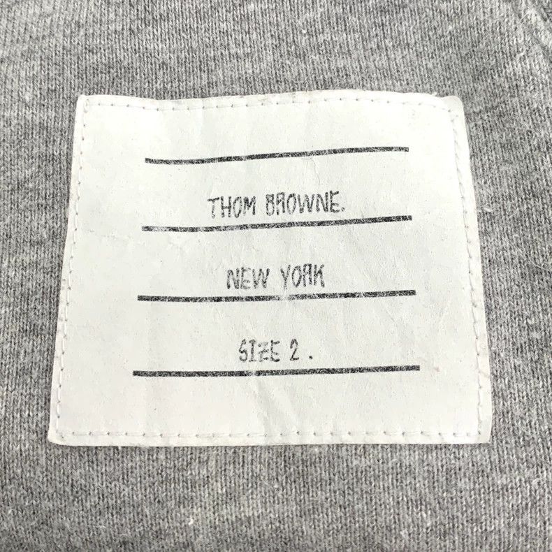 Thom Browne Thom Browne Gray classic four-bar cotton hooded drawstring Size US M / EU 48-50 / 2 - 6 Thumbnail