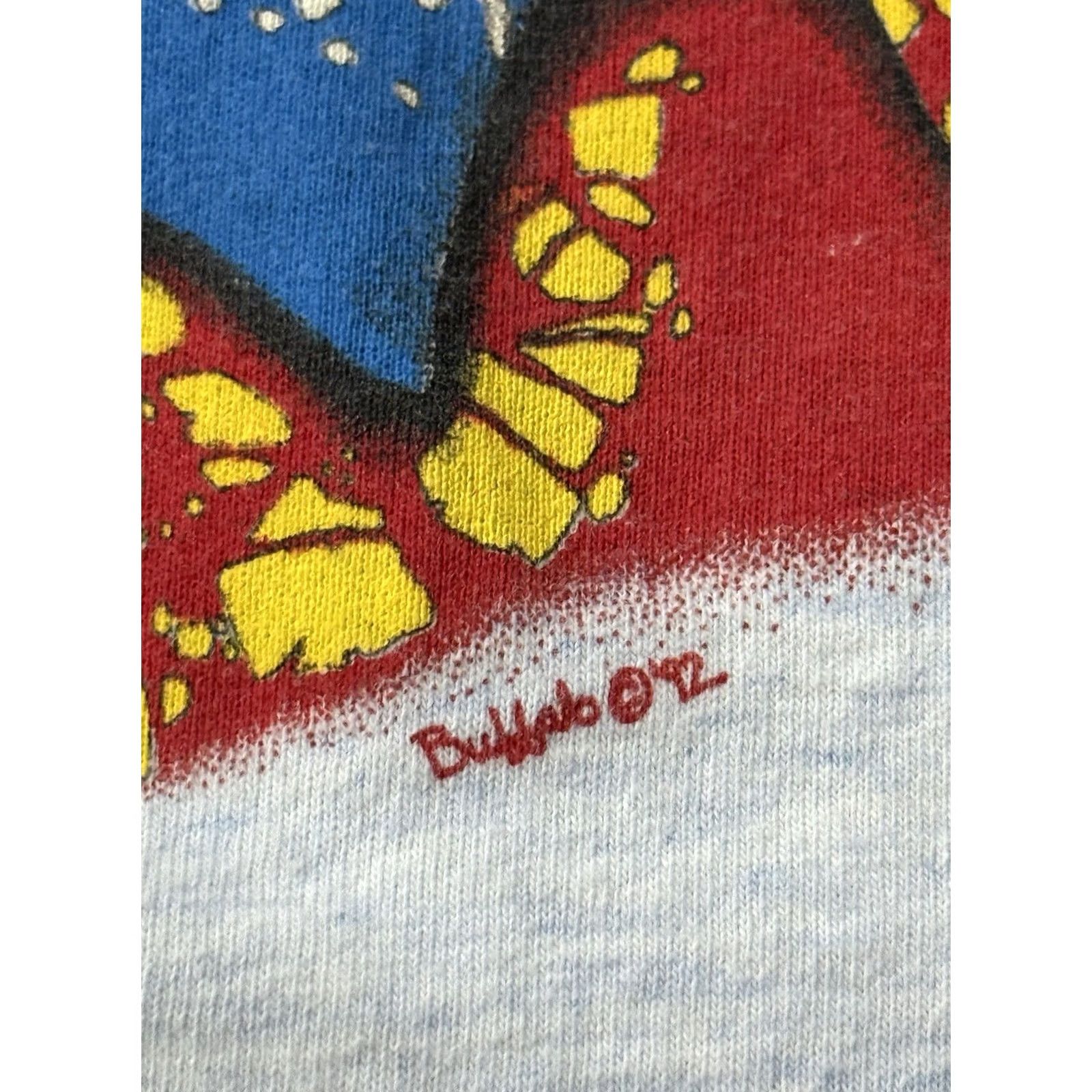 Vintage VINTAGE 90s Buffalo Shirt Large Western Cowboy Texas Barrelman Rodeo Clown Blue Size US L / EU 52-54 / 3 - 5 Thumbnail