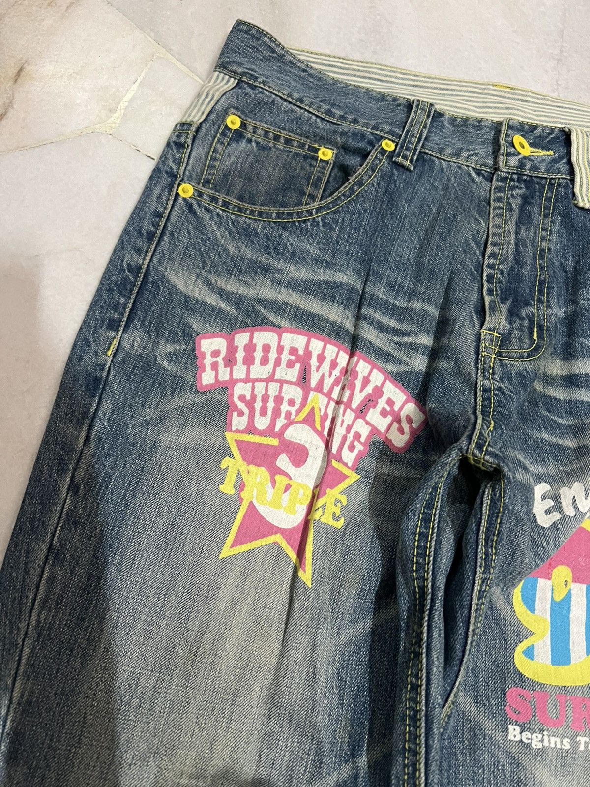 Japanese Brand HAWAII SURF JEANS Size US 31 - 8 Thumbnail