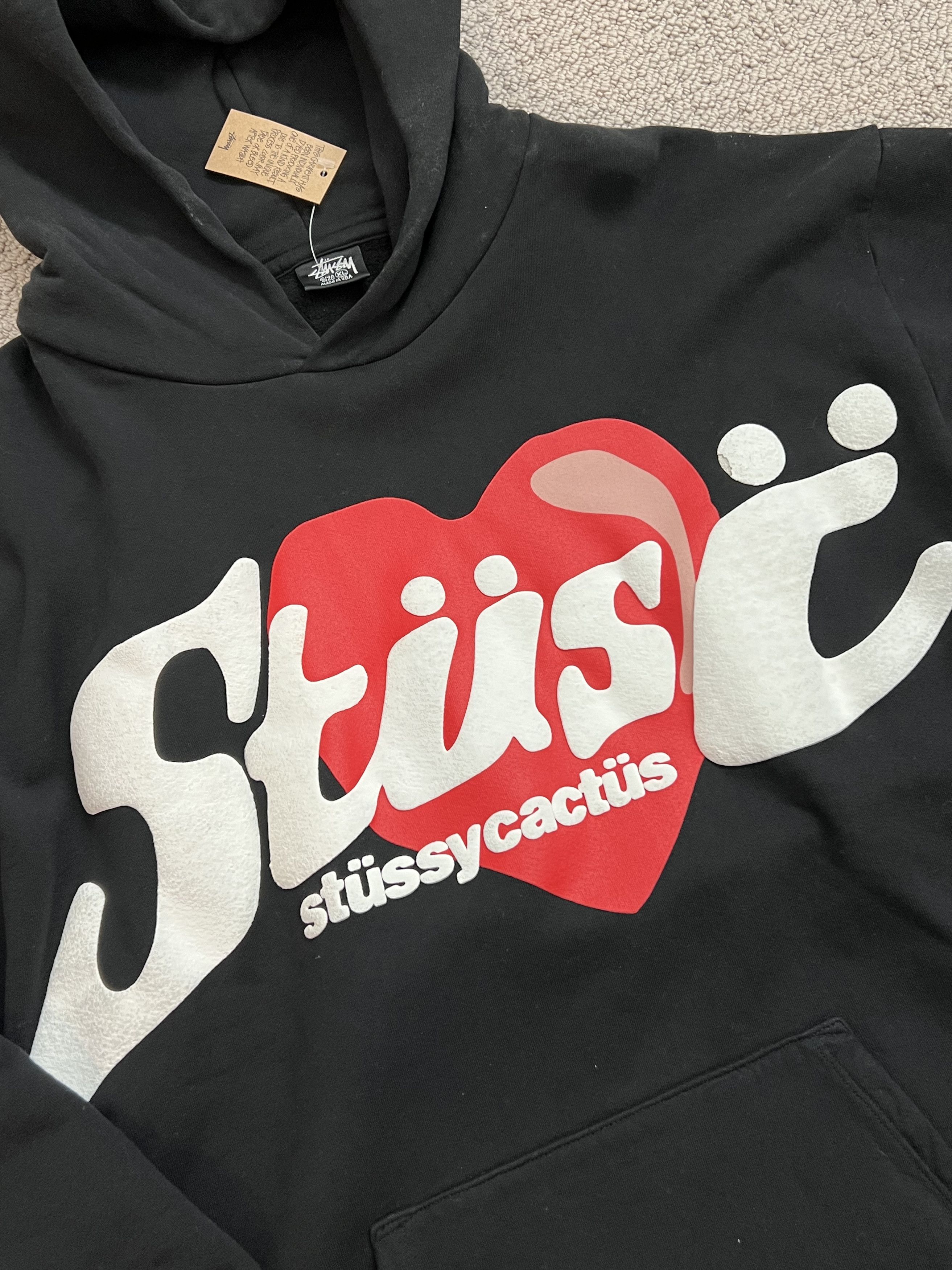 国内発送 関税込 Stussy x CPFM Heart Hoodie フーディ ハート Cactus Plant Flea Market × Stussy Stussy x CPFM Heart Hoodie