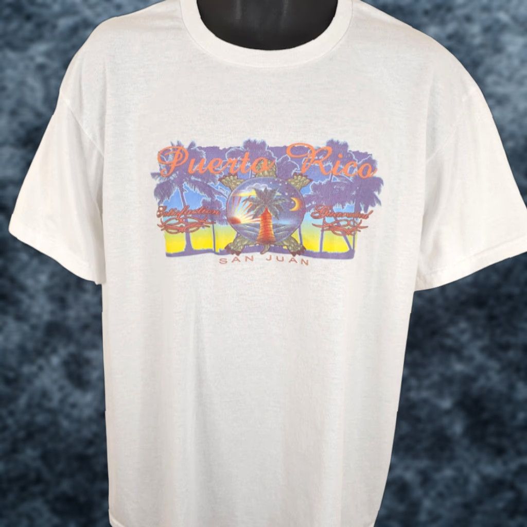 Vintage Puerto Rico T Shirt Mens Size XL White San Juan Travel Destination Tee Size US XL / EU 56 / 4 - 1 Thumbnail