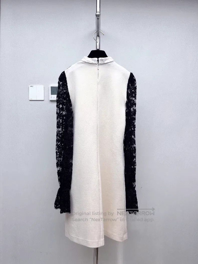 Gucci Gucci Black and white lace stitching dress Size XS / US 0-2 / IT 36-38 - 2 Thumbnail