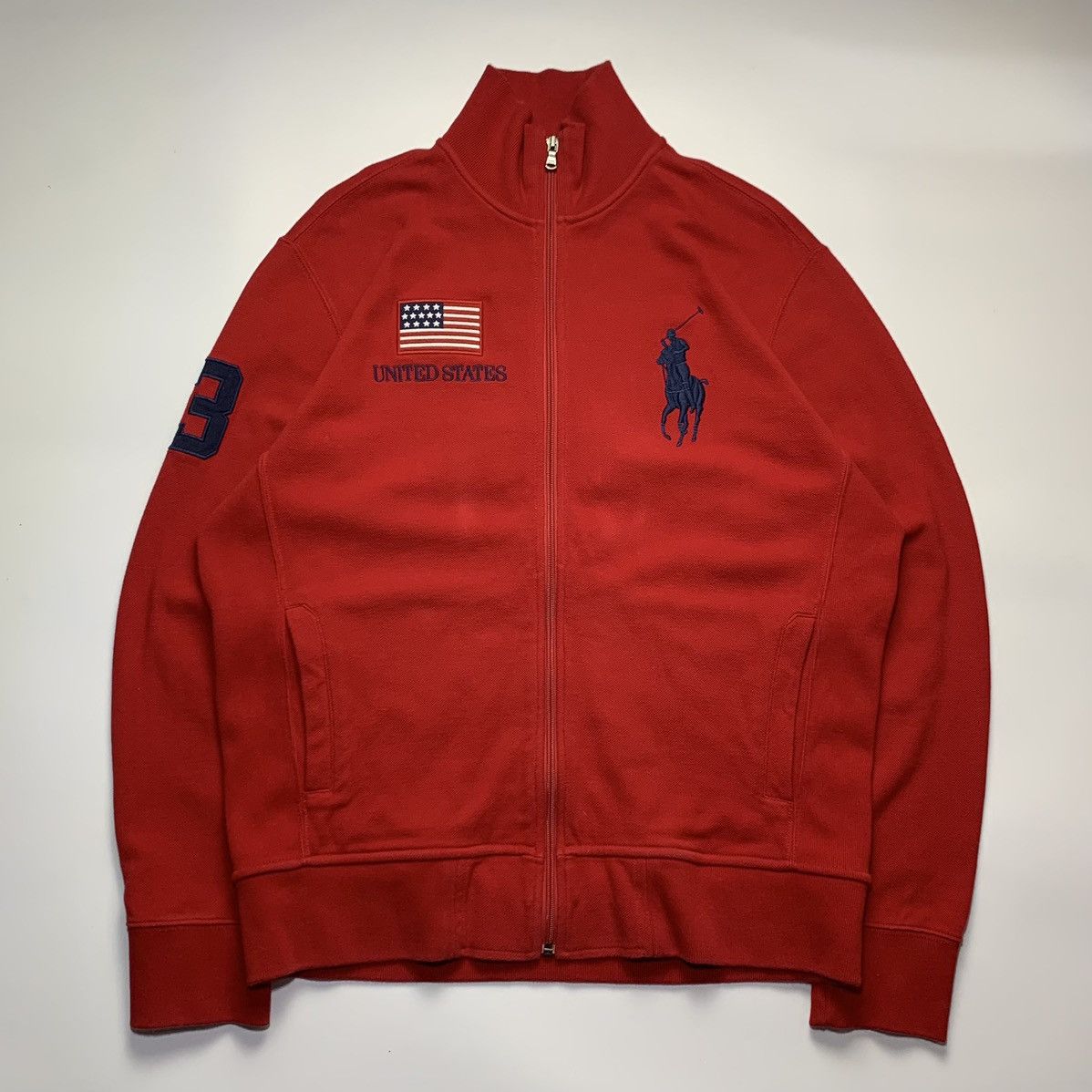 Vintage Polo Ralph Lauren Zip Hoodie USA #3 ChiefKeef Style