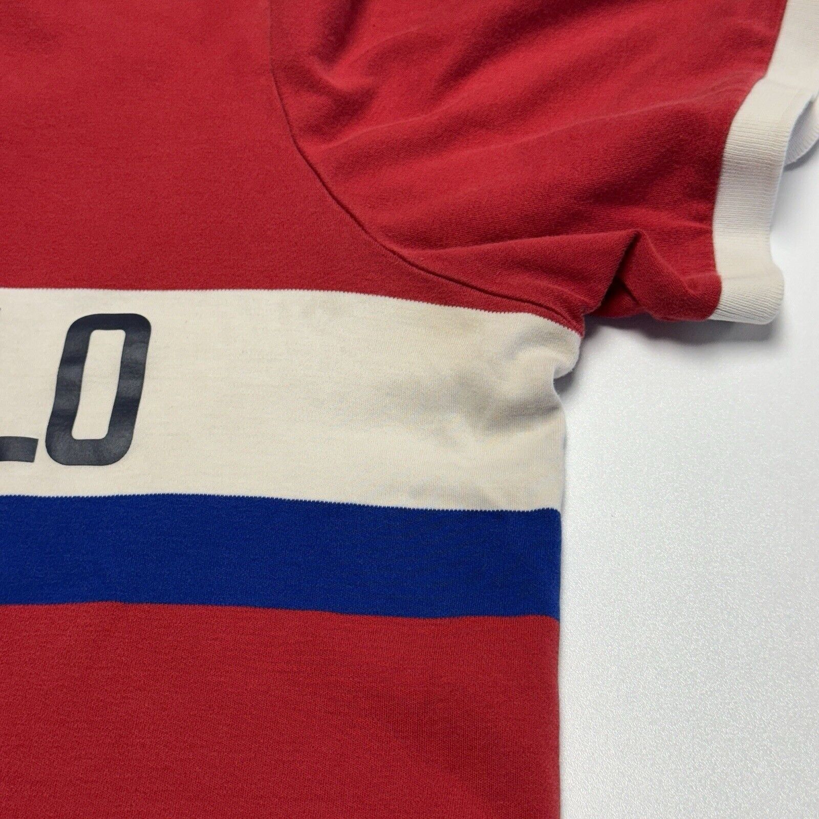Polo Ralph Lauren Polo Ralph Lauren Spellout Shirt Mens Medium Red/Blue Collar Size US M / EU 48-50 / 2 - 7 Thumbnail