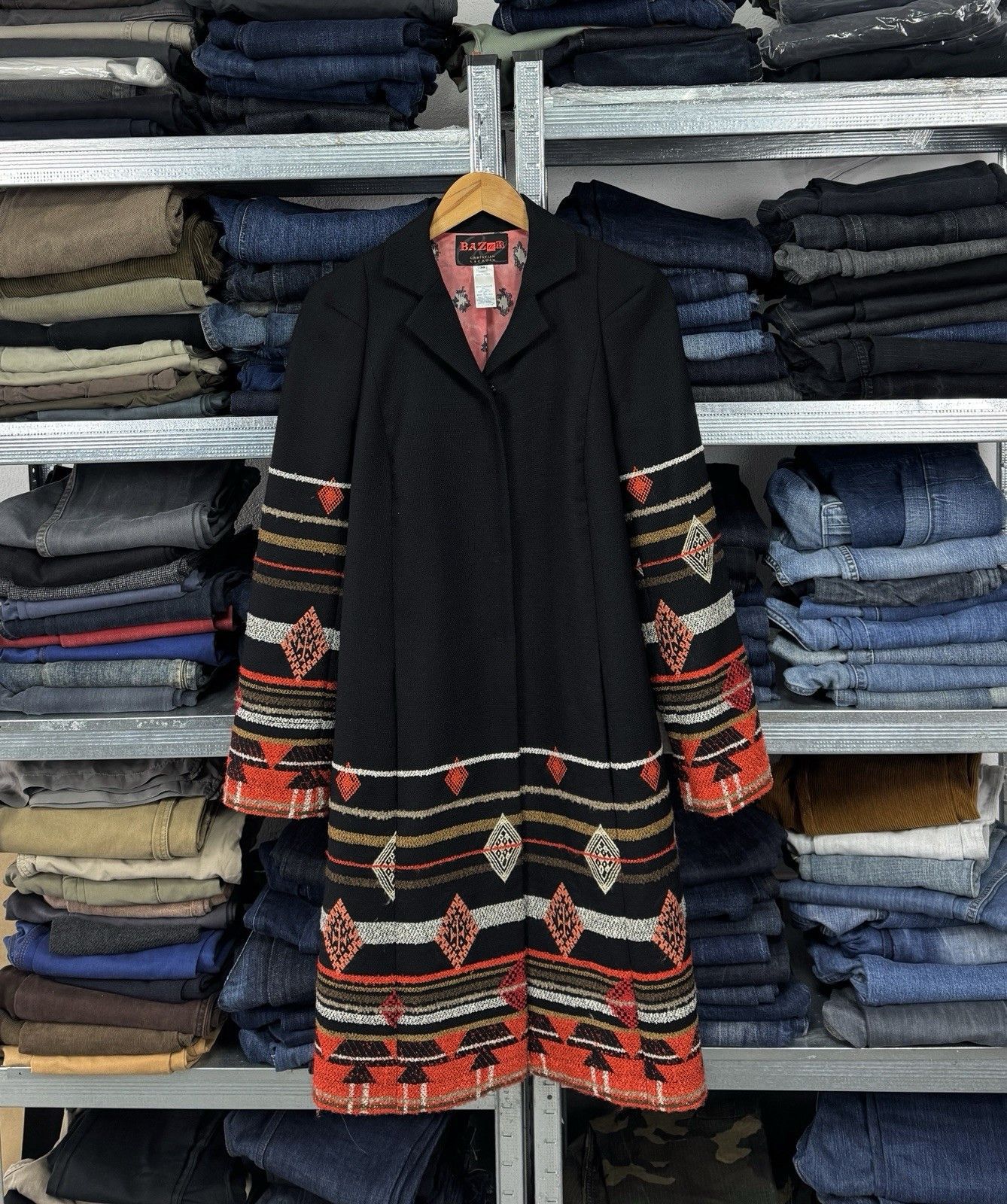 Christian Lacroix Christian Lacroix Bazar Vintage Aztec Pattern Wool Coat Size S / US 4 / IT 40 - 1 Thumbnail