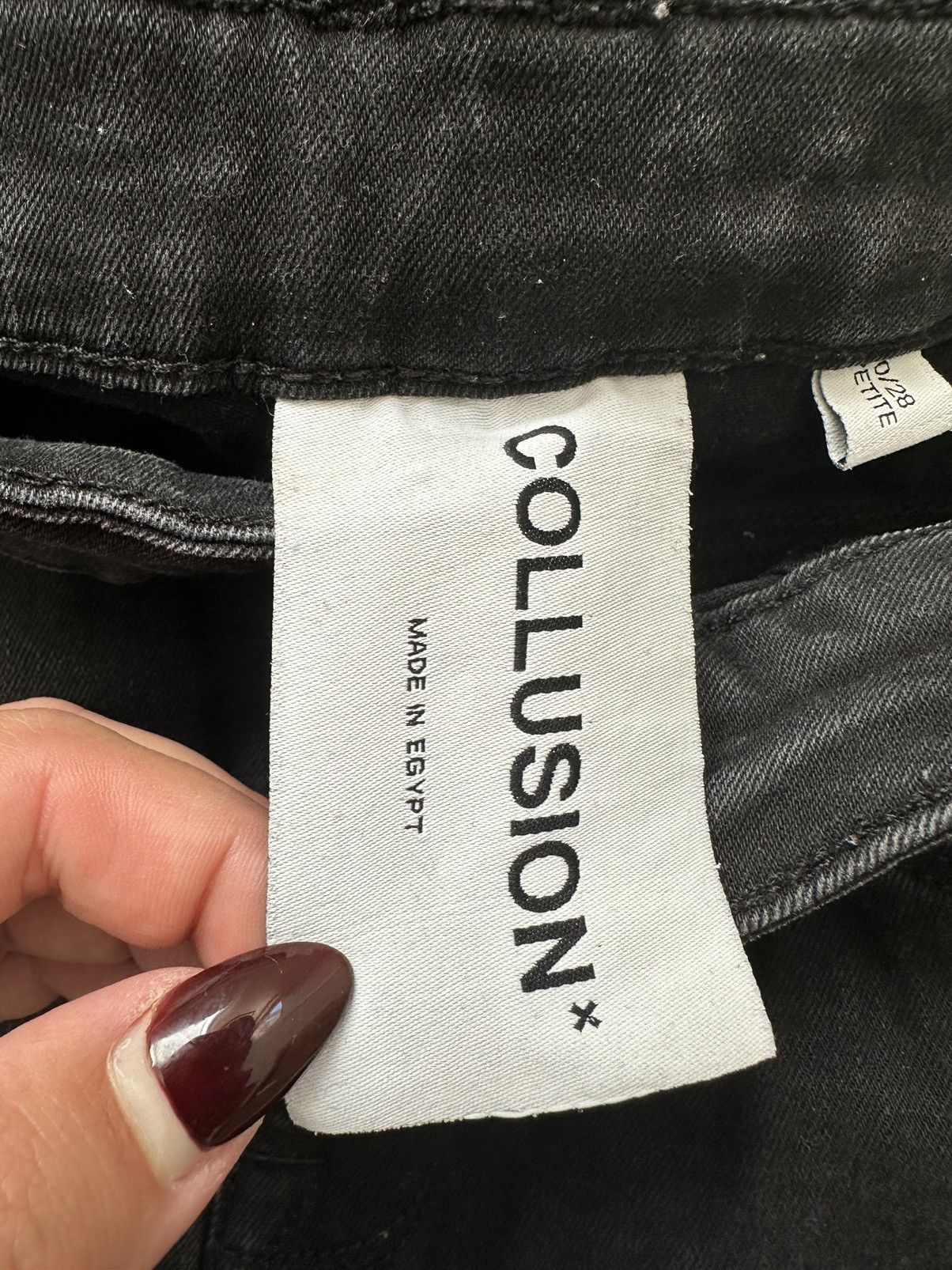 Collegium Collusion Black Jeans Size 30" / US 8 / IT 44 - 2 Thumbnail