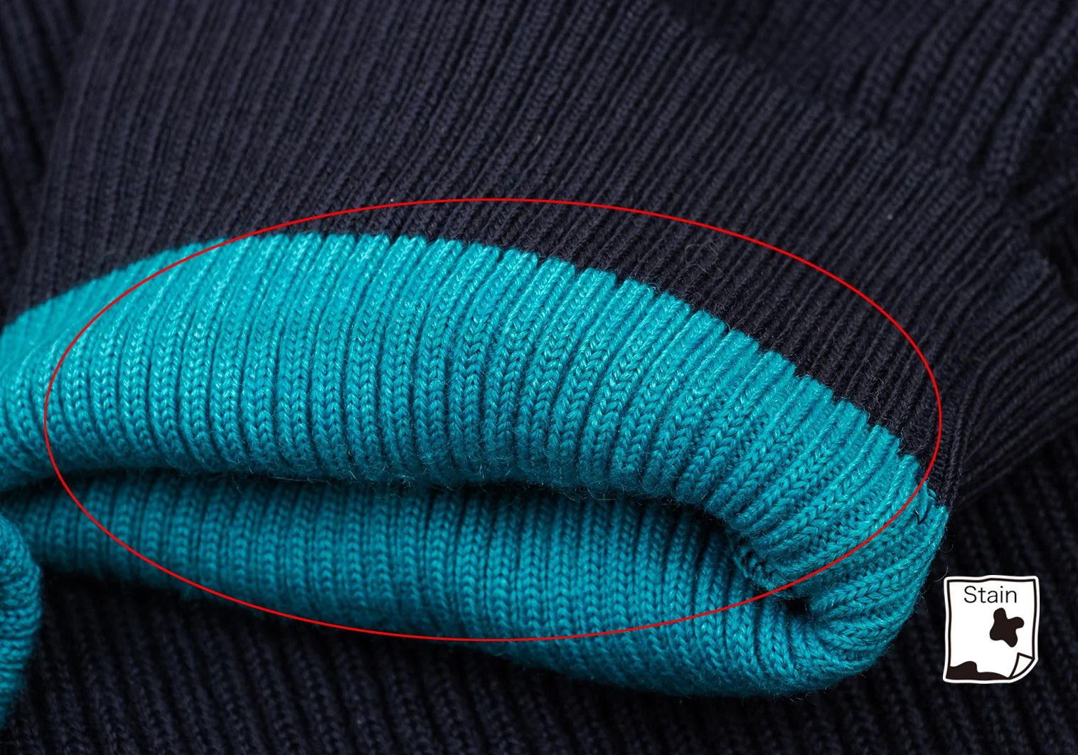 Issey Miyake Wool Ribbed Knit Sweater in Navy and Light Blue, Size M Size US M / EU 48-50 / 2 - 11 Thumbnail