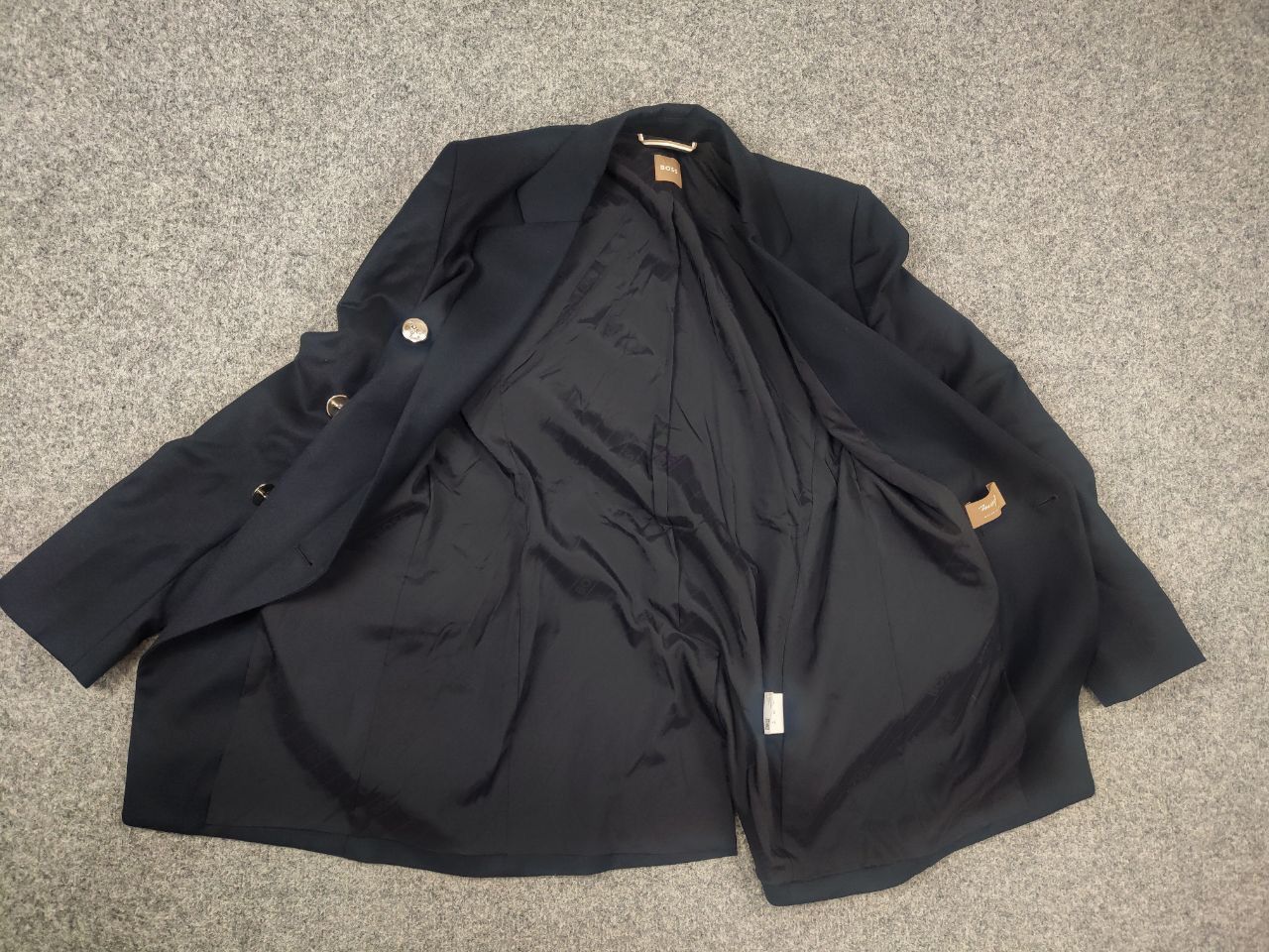 Hugo Boss Hugo Boss marzotto Double Breasted Wool Navy blazer Jacket Size XS / US 0-2 / IT 36-38 - 10 Thumbnail