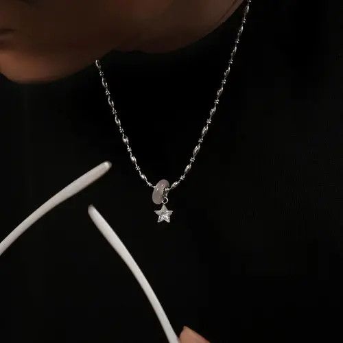 Jewelry Silver Star Charm Men's Chain Necklace, Stylish Pendant Size ONE SIZE - 7 Thumbnail