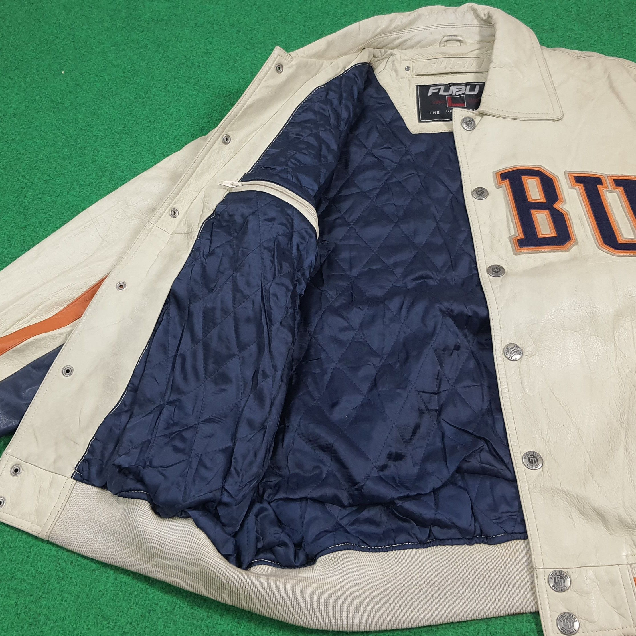 Fubu Vintage 90s Hip Hop FUBU Full Leather Jacket C286N4 Size US L / EU 52-54 / 3 - 11 Thumbnail