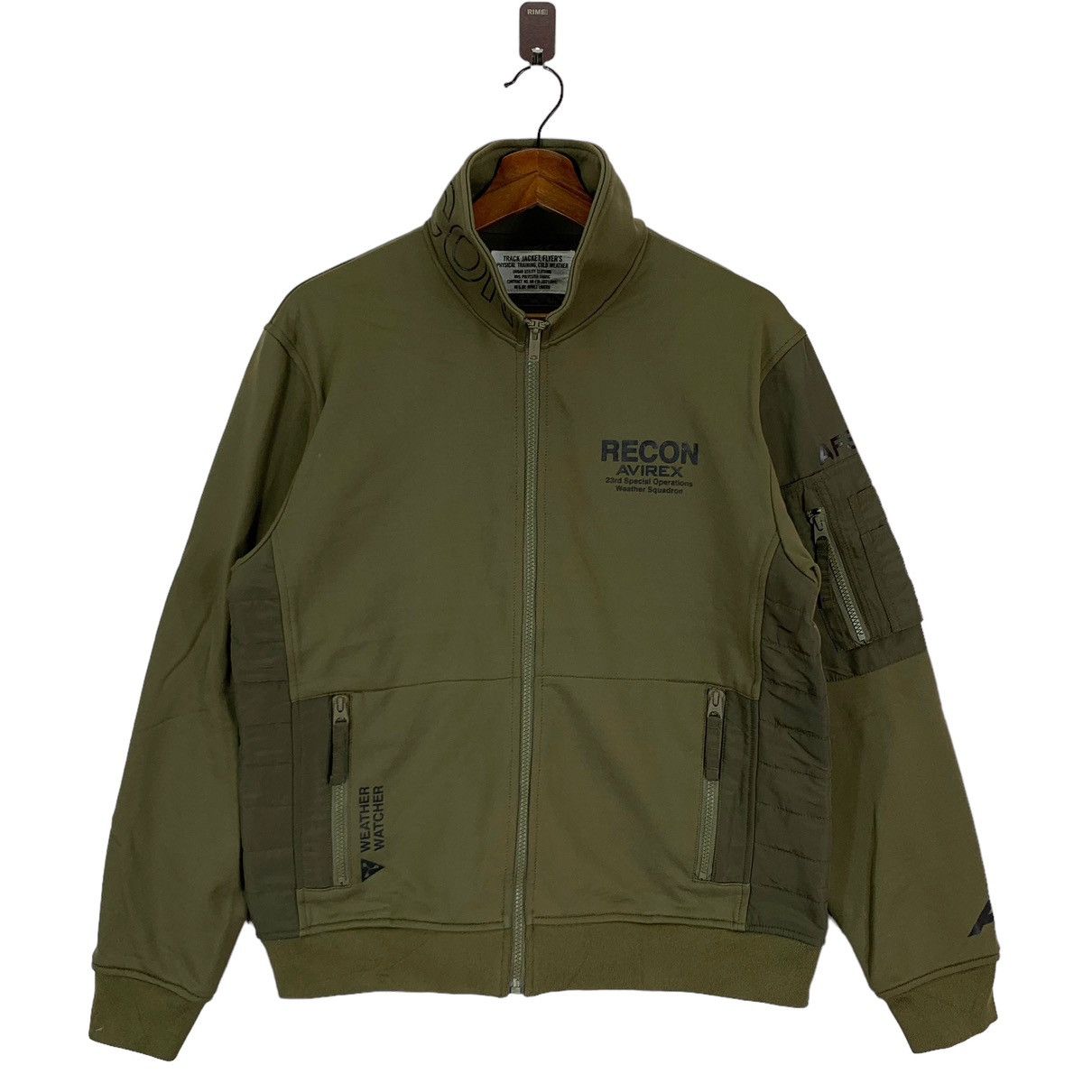 image of Vintage Avirex Recon Special Operation Bomber Zipper Jacket in Olive, Men's (Size Large)