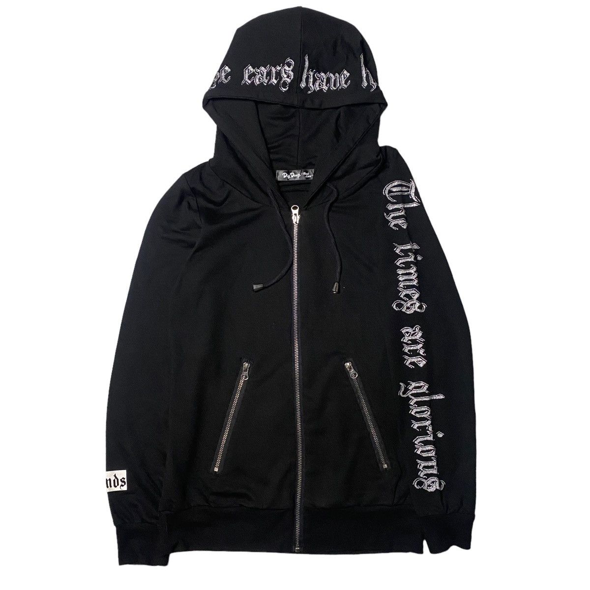 Hysteric Glamour × Japanese Brand × Vintage 2000's Dig Deep Tribal Poem Wings Hoodie Size US XS / EU 42 / 0 - 1 Thumbnail