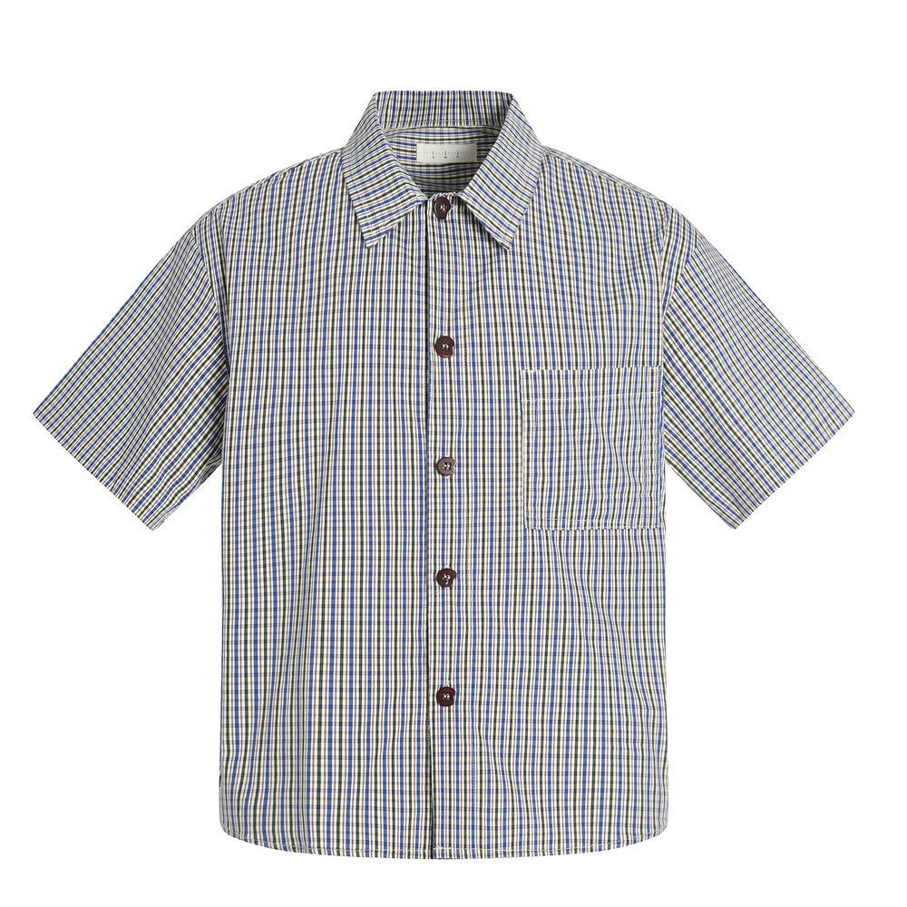 Japanese Brand × Vintage Japanese retro men's loose vertical striped plaid shirt Size US M / EU 48-50 / 2 - 1 Thumbnail