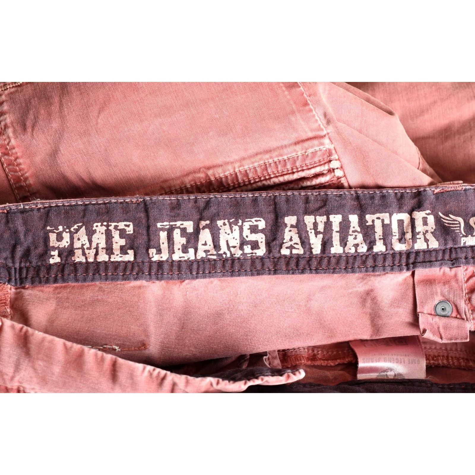 Vintage PME LEGEND Aviator Trousers Men W34 L36 Stretch Casual Pink Regular Waist 34in Inseam 36in Jeans Pants Pink Size US 34 / EU 50 - 6 Thumbnail