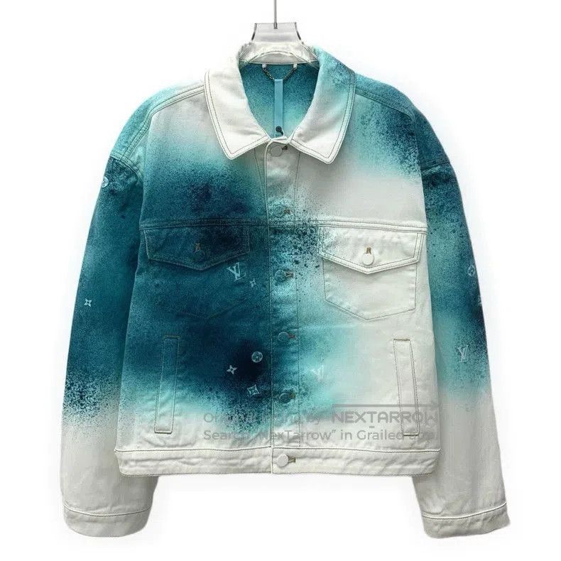 Louis Vuitton Louis Vuitton Tie-Dye Logo Denim Jacket. Size US L / EU 52-54 / 3 - 1 Thumbnail