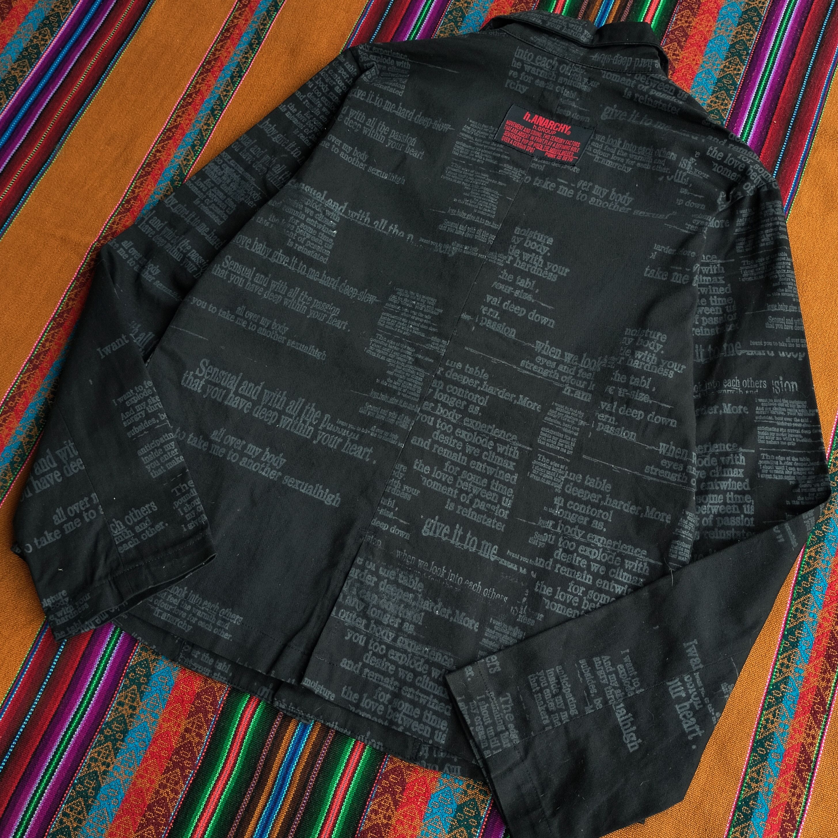 Rare Anarchy H. Naoto japan punk poem punk blazer