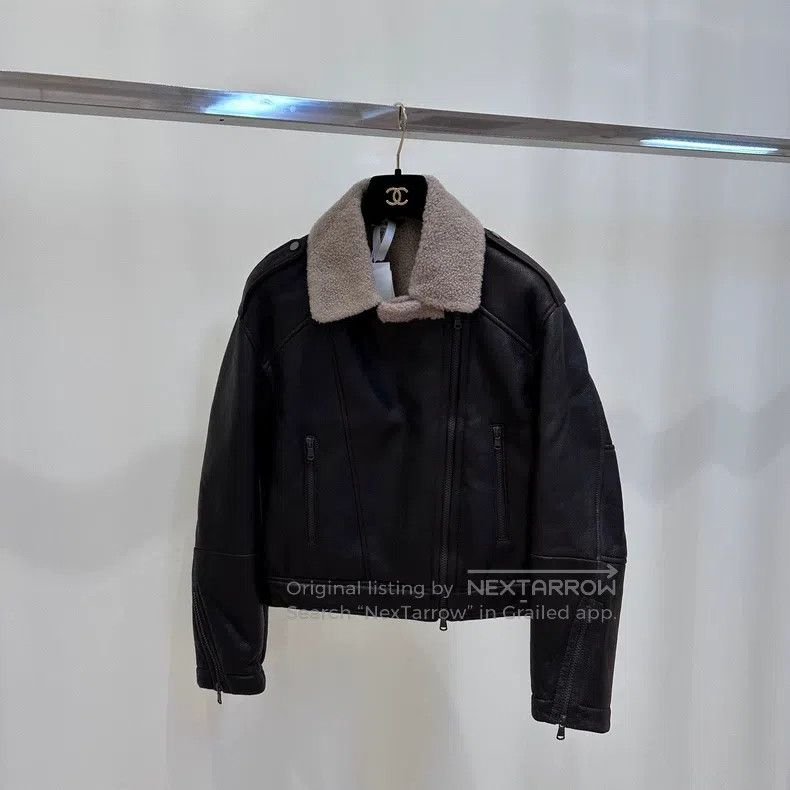 Brunello Cucinelli Brunello Cucinelli Leather Fleece Jacket Size XS / US 0-2 / IT 36-38 - 3 Thumbnail