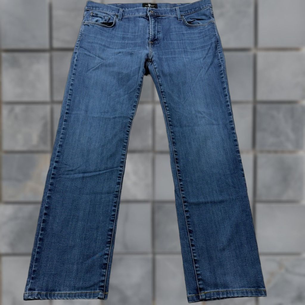 7 For All Mankind VINTAGE? No. 7 For All Mankind Luxe Performance Standard Straight Jeans Blue Mens 40x31 Size US 40 / EU 56 - 1 Thumbnail