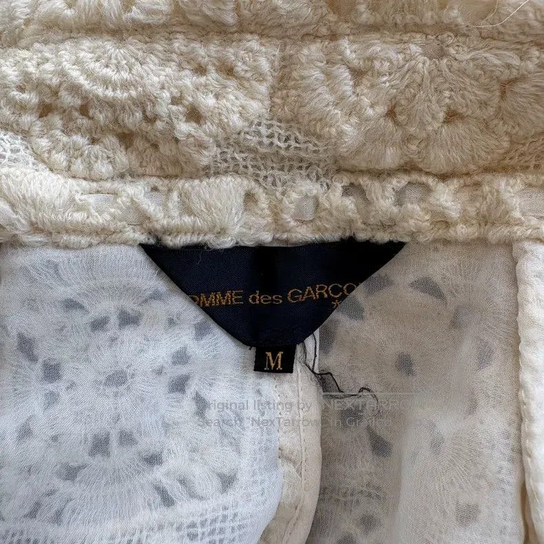 Comme des Garcons Comme Des Garcons Vintage beige crochet floral long-sleeve Size M / US 6-8 / IT 42-44 - 7 Thumbnail