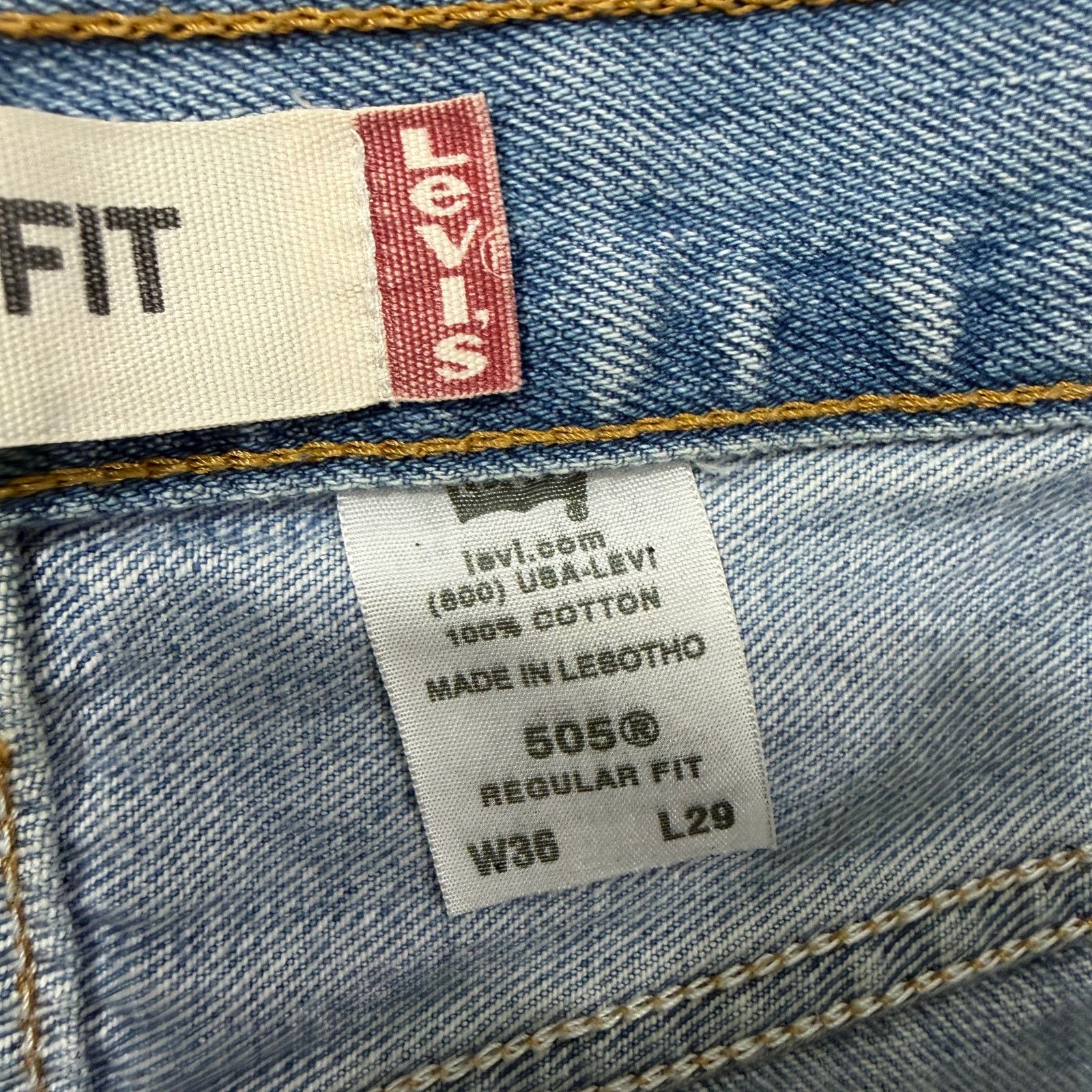 Levi's Vintage Levis 505 Regular Fit Jeans 36x29 Blue Straight y2k Size US 36 / EU 52 - 7 Thumbnail