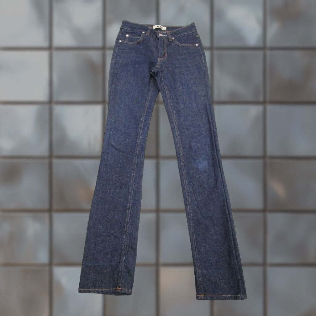 Denime Acne Jeans Women's 25 Blue Skinny Slim Low Rise Denim Pants Size 25" / US 0 / IT 36 - 1 Thumbnail