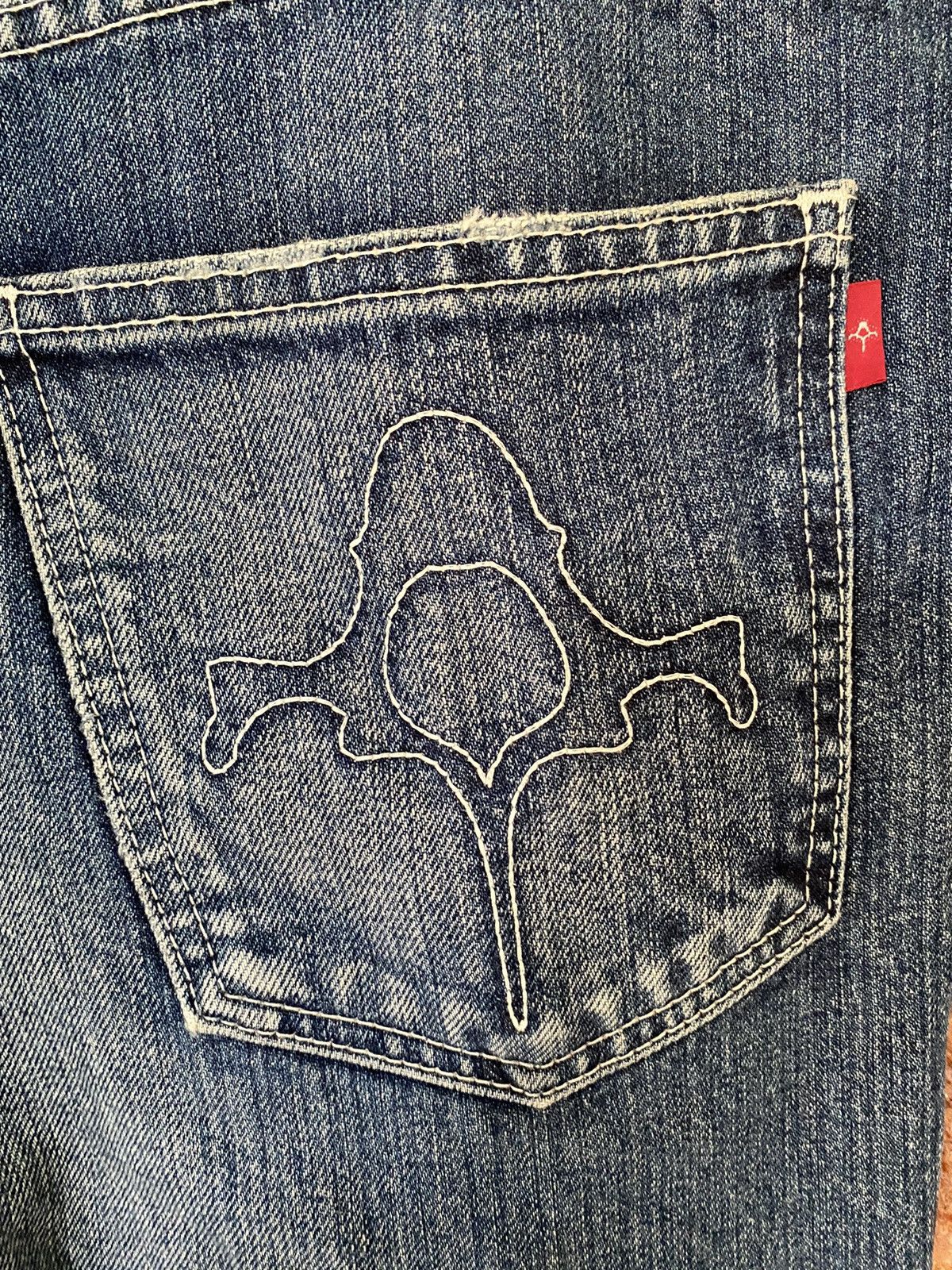 Backbone × Obelisk × Shellac 2000s Backbone Japan Embroidered logo Flare denim Size US 32 / EU 48 - 18 Thumbnail