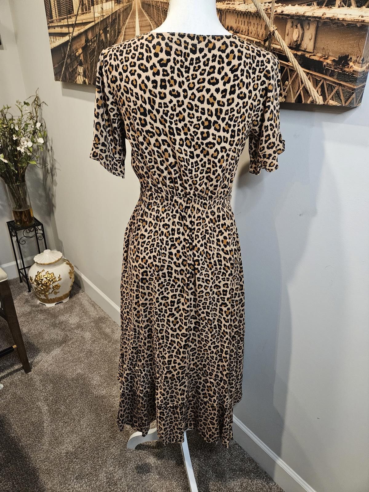 Designer Inthebeginning Los Angelas Leopard Print Hi-Low Dress Size S / US 4 / IT 40 - 7 Thumbnail