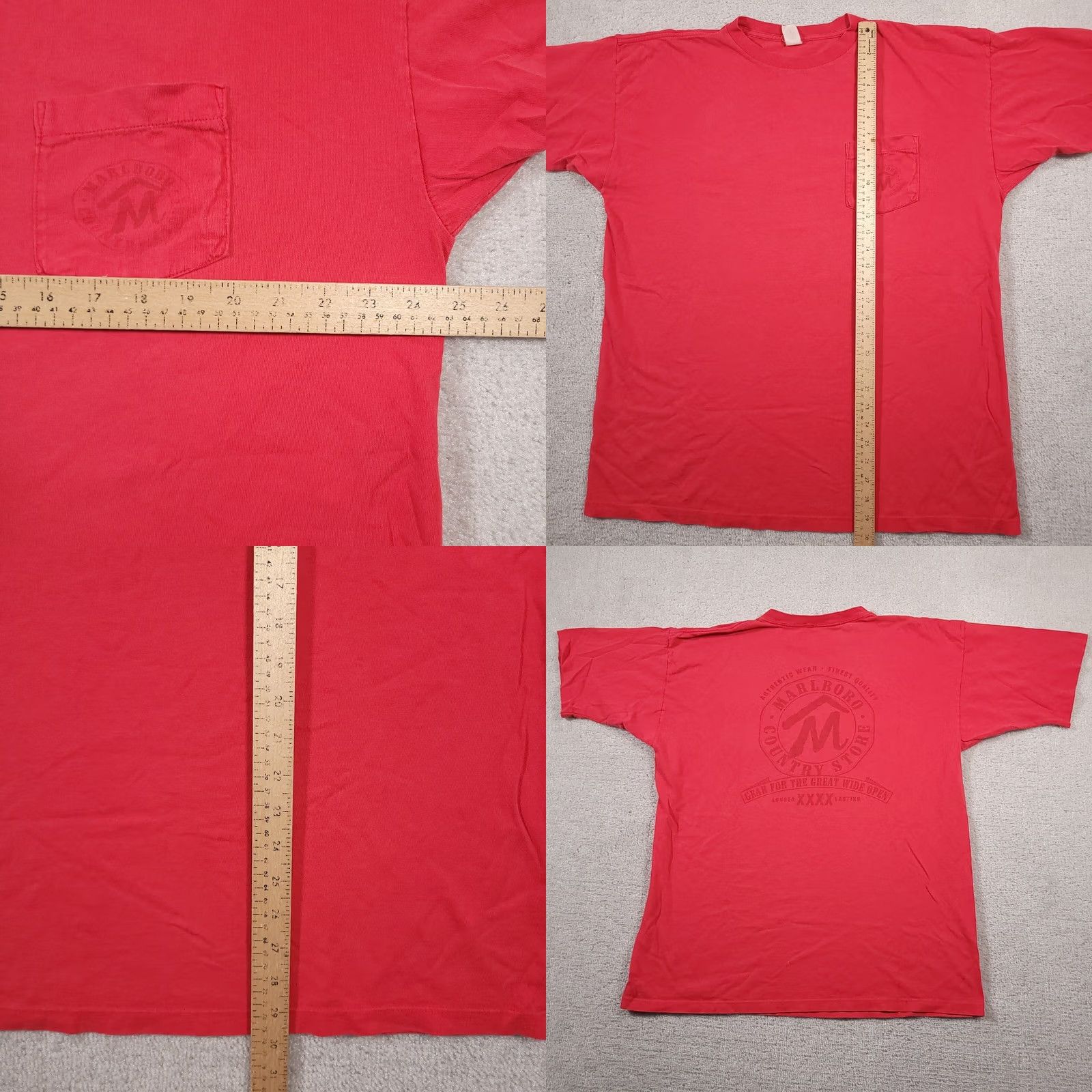 Marlboro VINTAGE Marlboro Country Store T-Shirt Gray 90s Mens OS XL USA Shirt Pocket Red Logo Grunge Mens Size US XL / EU 56 / 4 - 8 Thumbnail