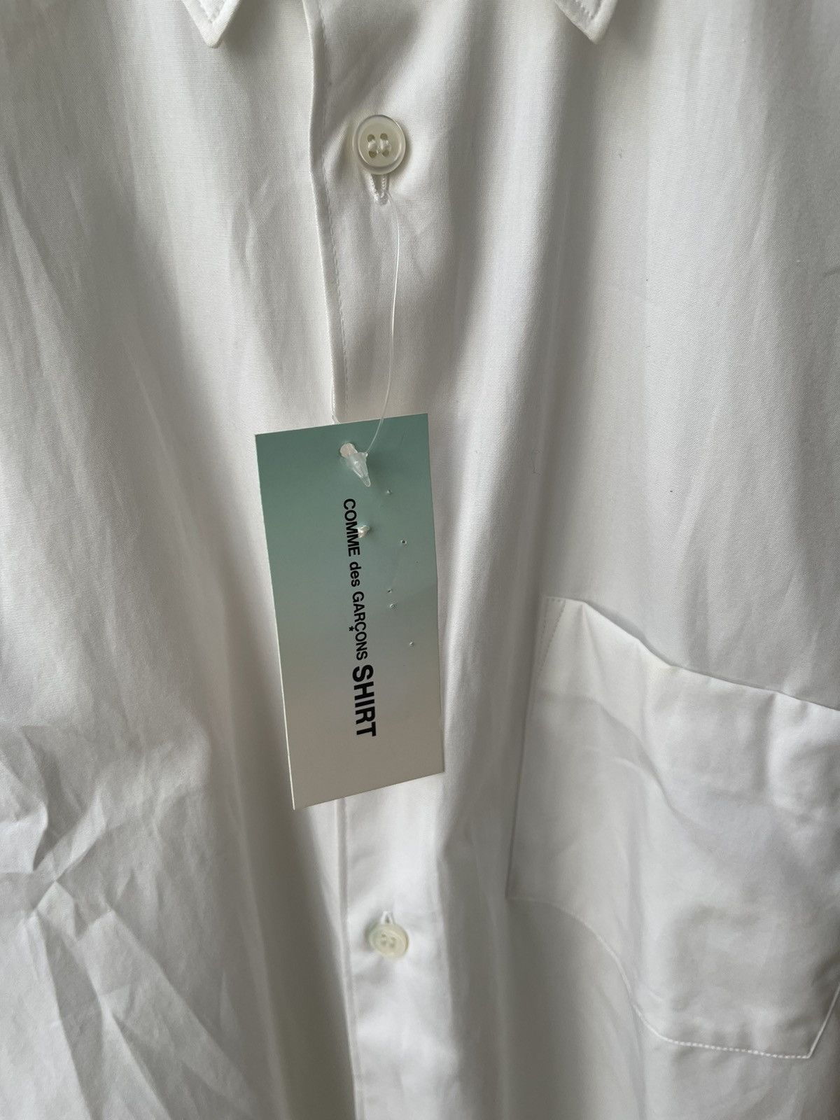 Comme des Garcons Comme Des Garcons Shirt AW17 White Shirt With Gold Sleeves Size US M / EU 48-50 / 2 - 6 Thumbnail
