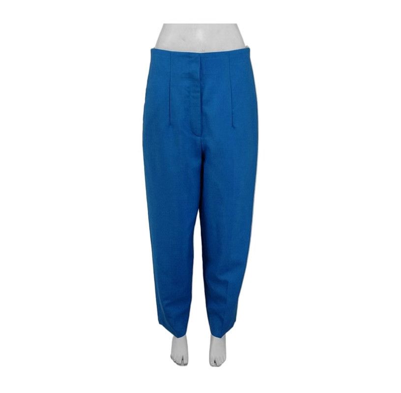 Loewe Loewe Blue Wool Casual Women's Pants 0089 Size 36" / US 14 / IT 50 - 1 Thumbnail