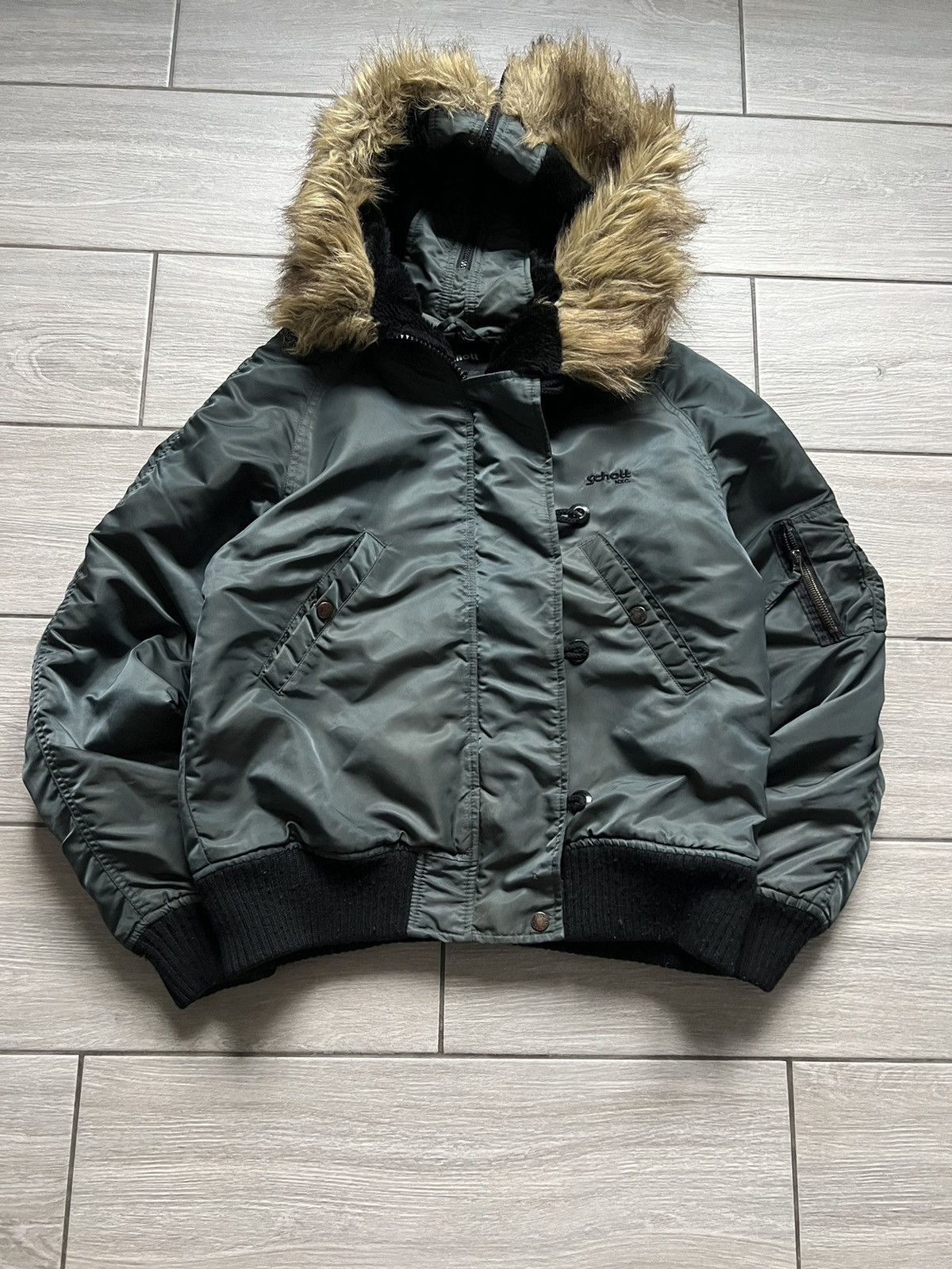 If Six Was Nine Vintage Japanese Scott Cropped Fur LGB Style Bomber Jacket Size US L / EU 52-54 / 3 - 1 Thumbnail