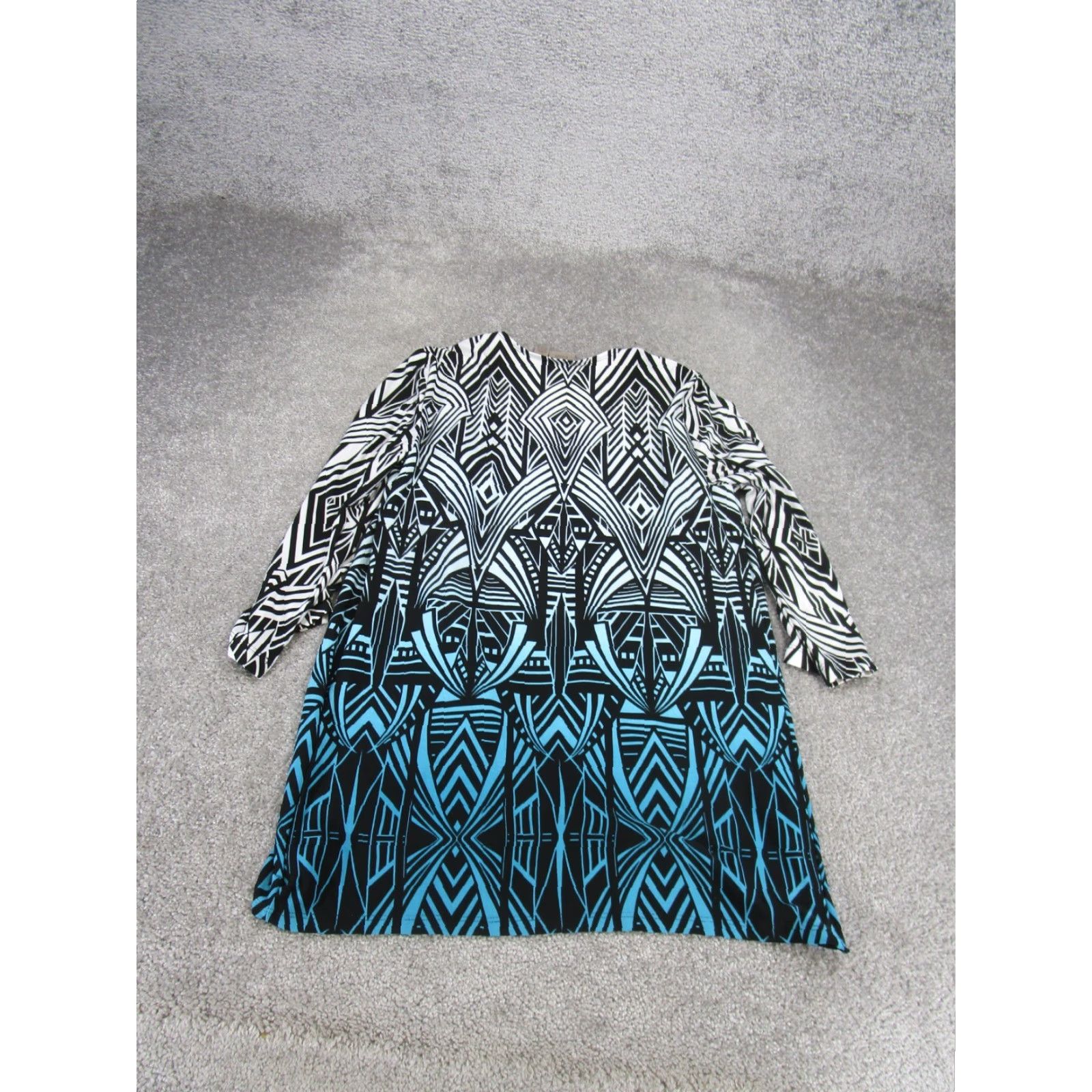 Vintage VINTAGE Chico'S Jacket Womens 0 Deco Graphic Cardigan Black NEW Size XS / US 0-2 / IT 36-38 - 3 Thumbnail