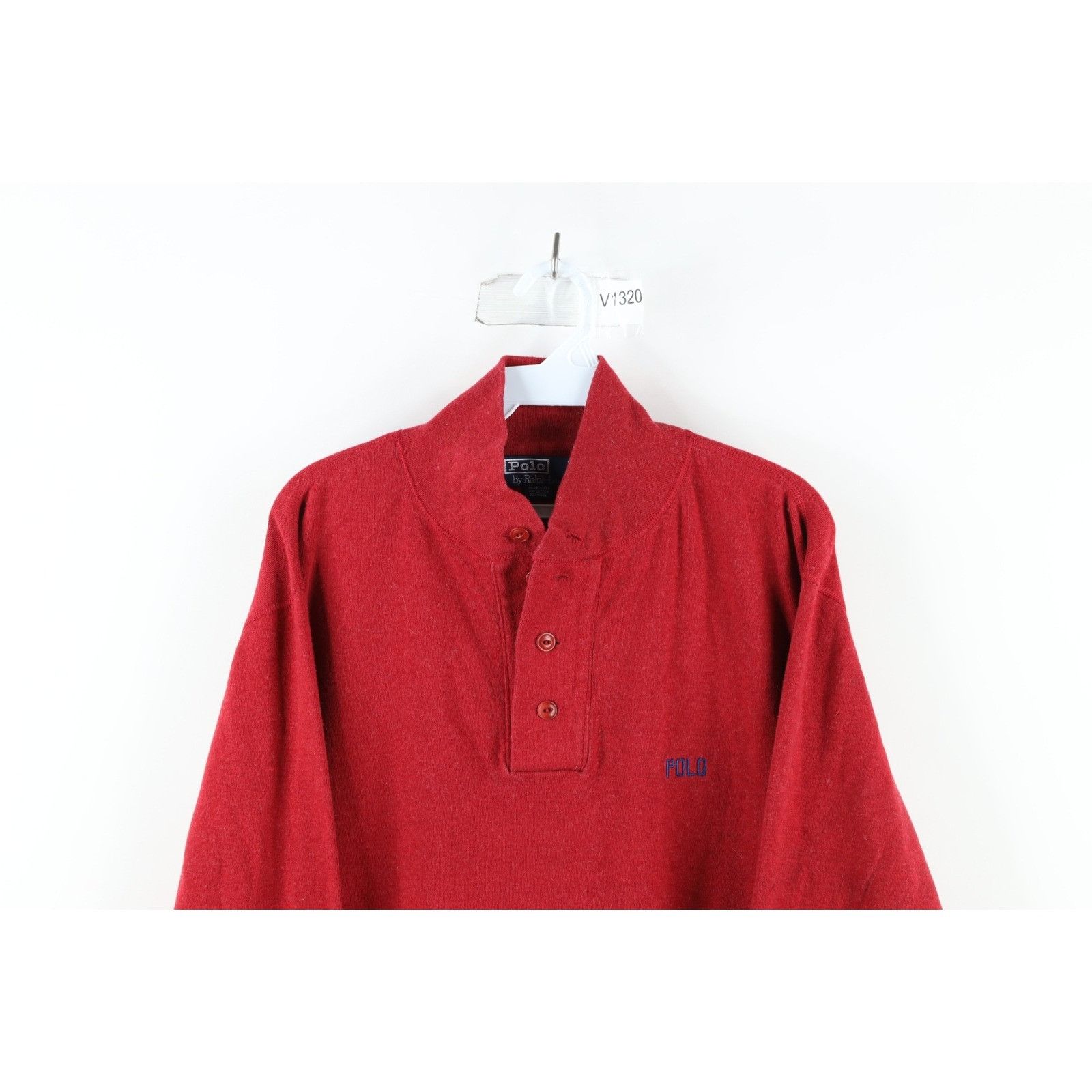 Polo Ralph Lauren Vintage 90s Ralph Lauren Block Letter Wool Knit Sweater Size US M / EU 48-50 / 2 - 2 Thumbnail