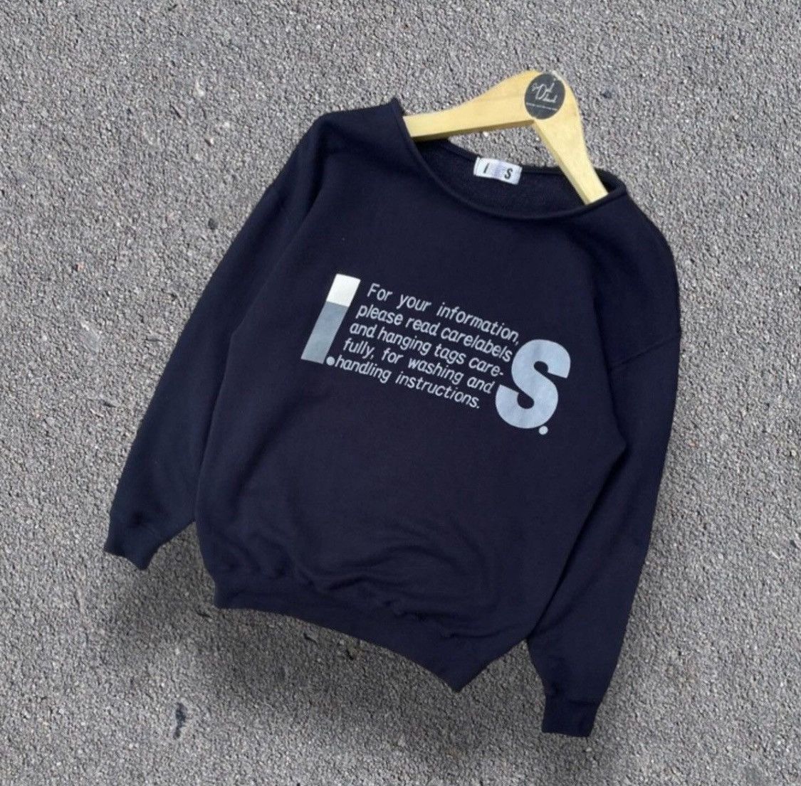 image of Issey Miyake Sweatshirt 90’S OG in Blue, Men's (Size Medium)