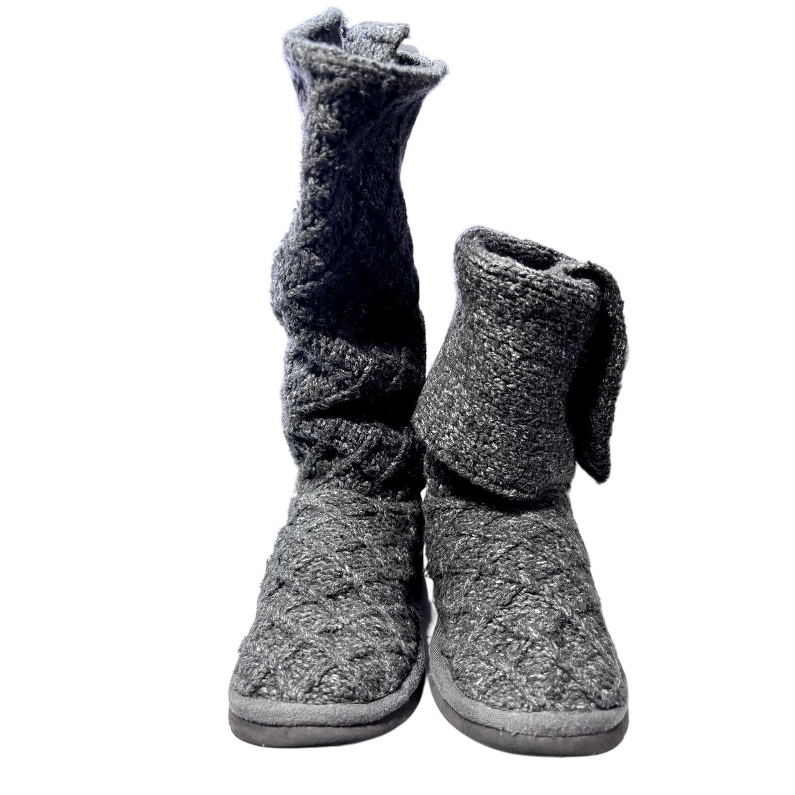 Ugg UGG Winter Boots Lattice Cardy 3066 High Round Toe Gray Sz 6 Size US 6 / IT 36 - 2 Thumbnail