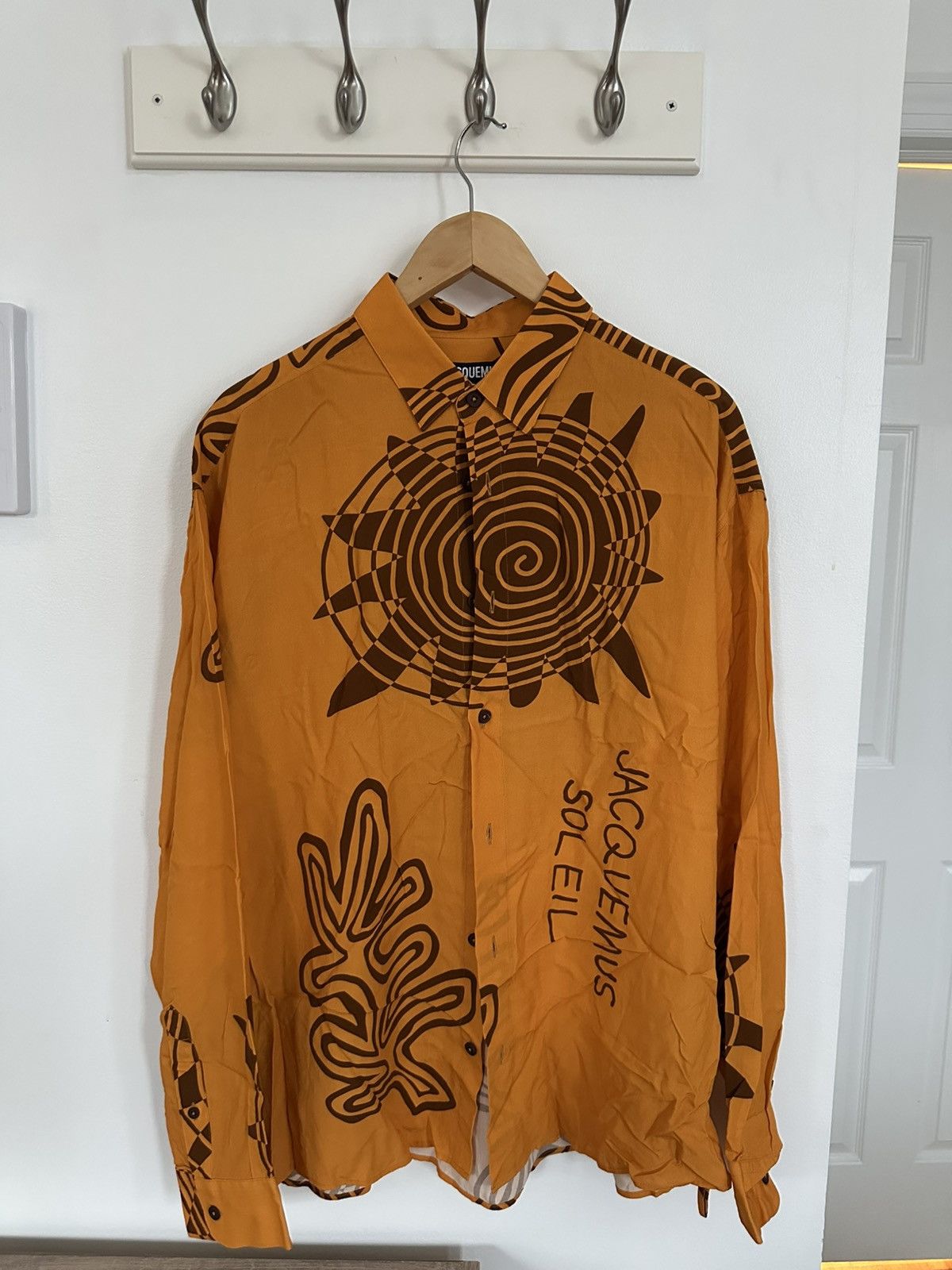 Jacquemus Jacquemus Le Rapha Orange button up shirt Size US M / EU 48-50 / 2 - 1 Thumbnail