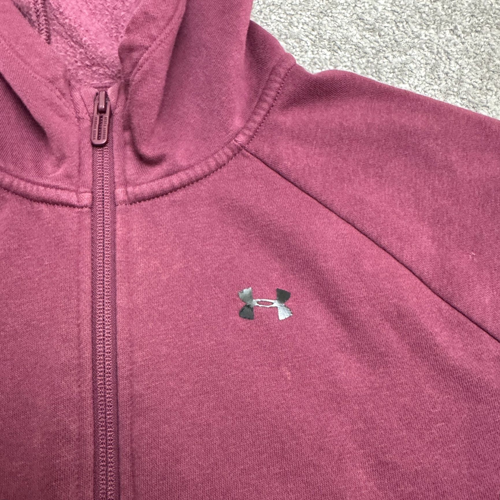 Under Armour Under Armour Hoodie Women S/M Full Zip Loose Fit Purple Print Logo Casual Streetwear Activewear Hoodie Womens S/M Purple Logo Size S / US 4 / IT 40 - 4 Thumbnail